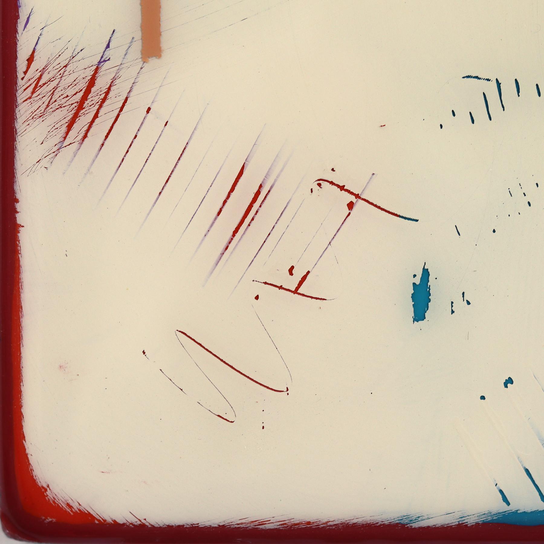 Tide Pools 43 - Contemporary Shiny Resin Minimalist Abstract Artwork on Wood For Sale 2