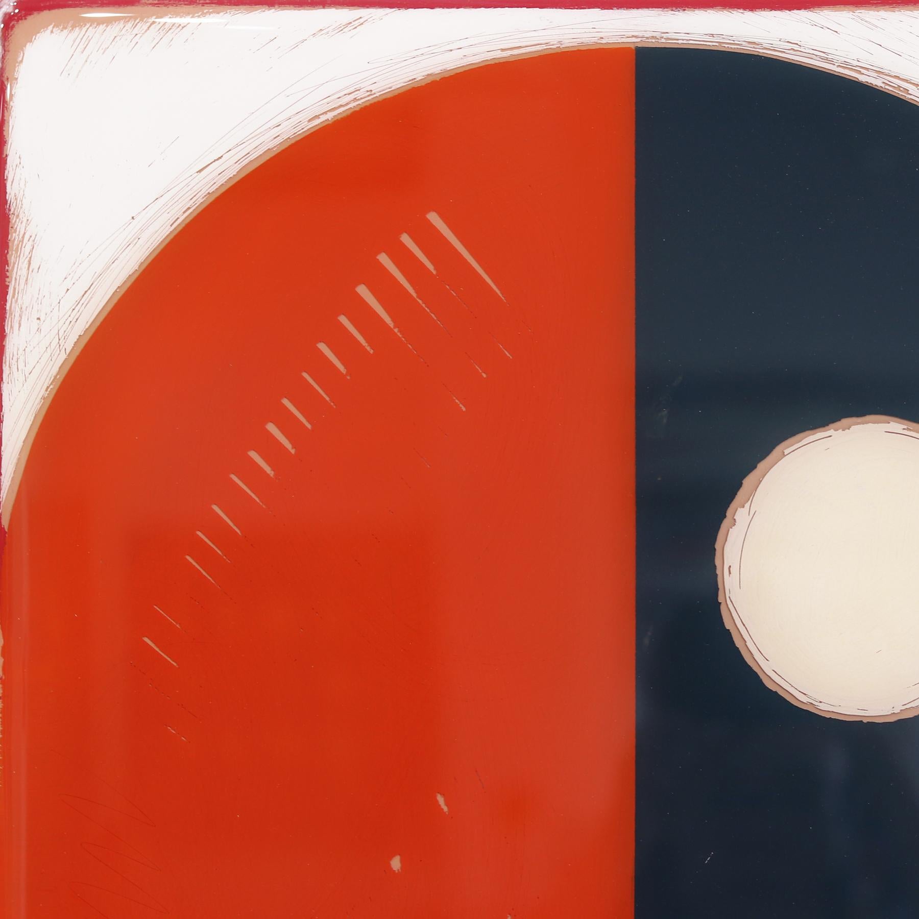 Time Zone 5 - Modernes Harz Minimalistische Bunte Geometrische Abstraktion Kunstwerk im Angebot 1