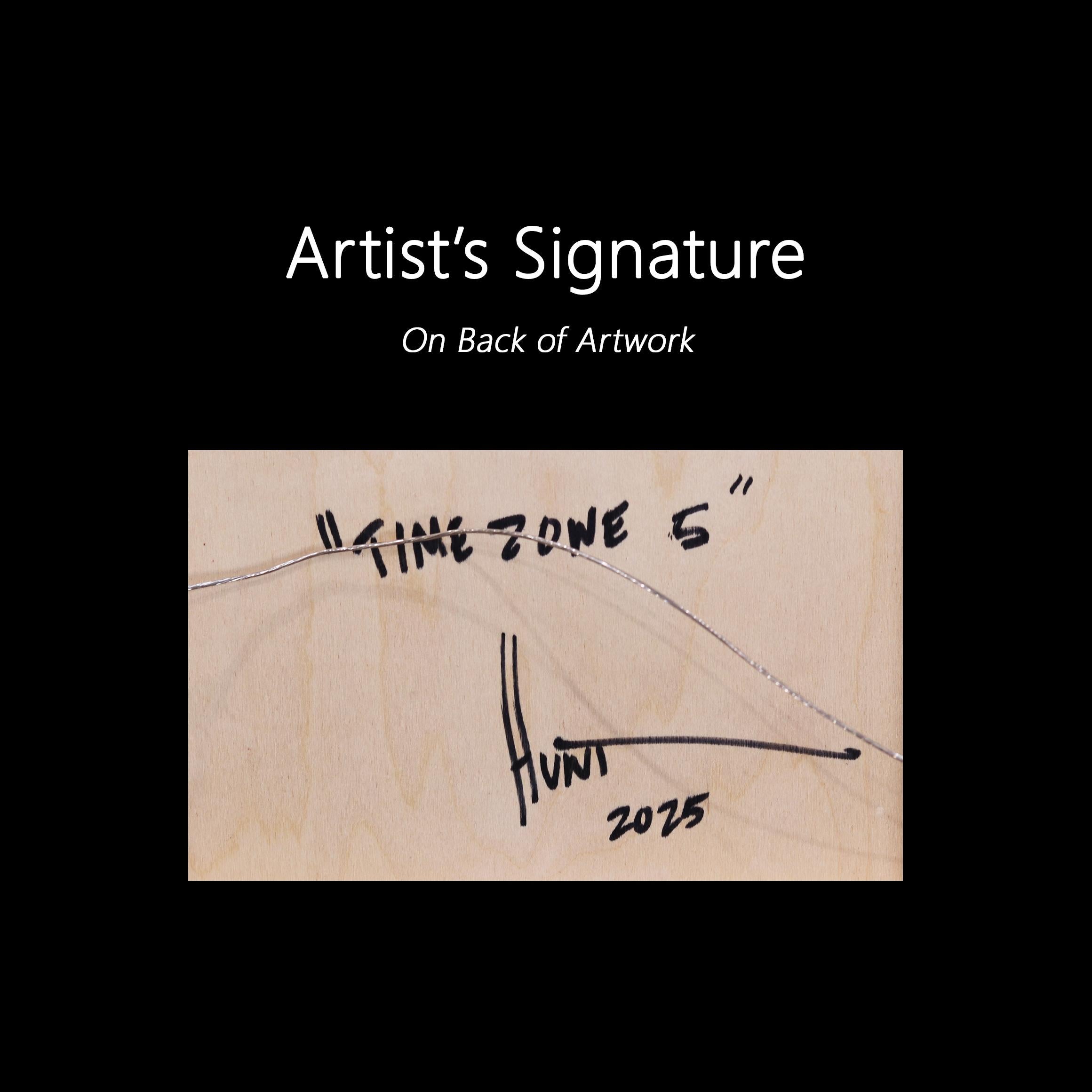 Time Zone 5 - Modernes Harz Minimalistische Bunte Geometrische Abstraktion Kunstwerk im Angebot 7