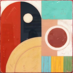 Time Zone 5 - Modern Resin Minimalist Colorful Geometric Abstraction Artwork