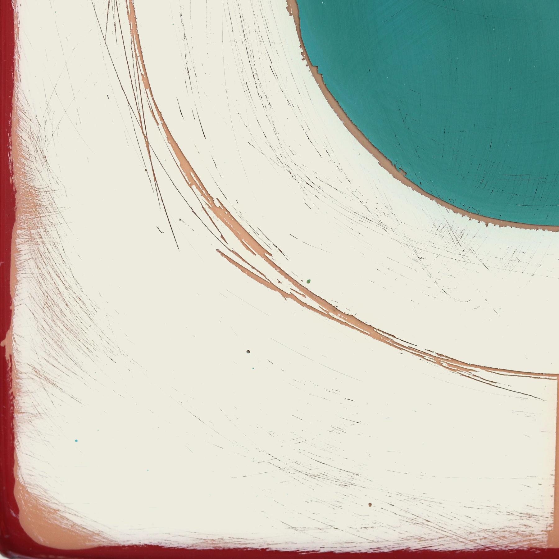 Time Zone 7 - Modern Resin Minimalist Earth Tone Geometric Abstraction Artwork in vendita 4
