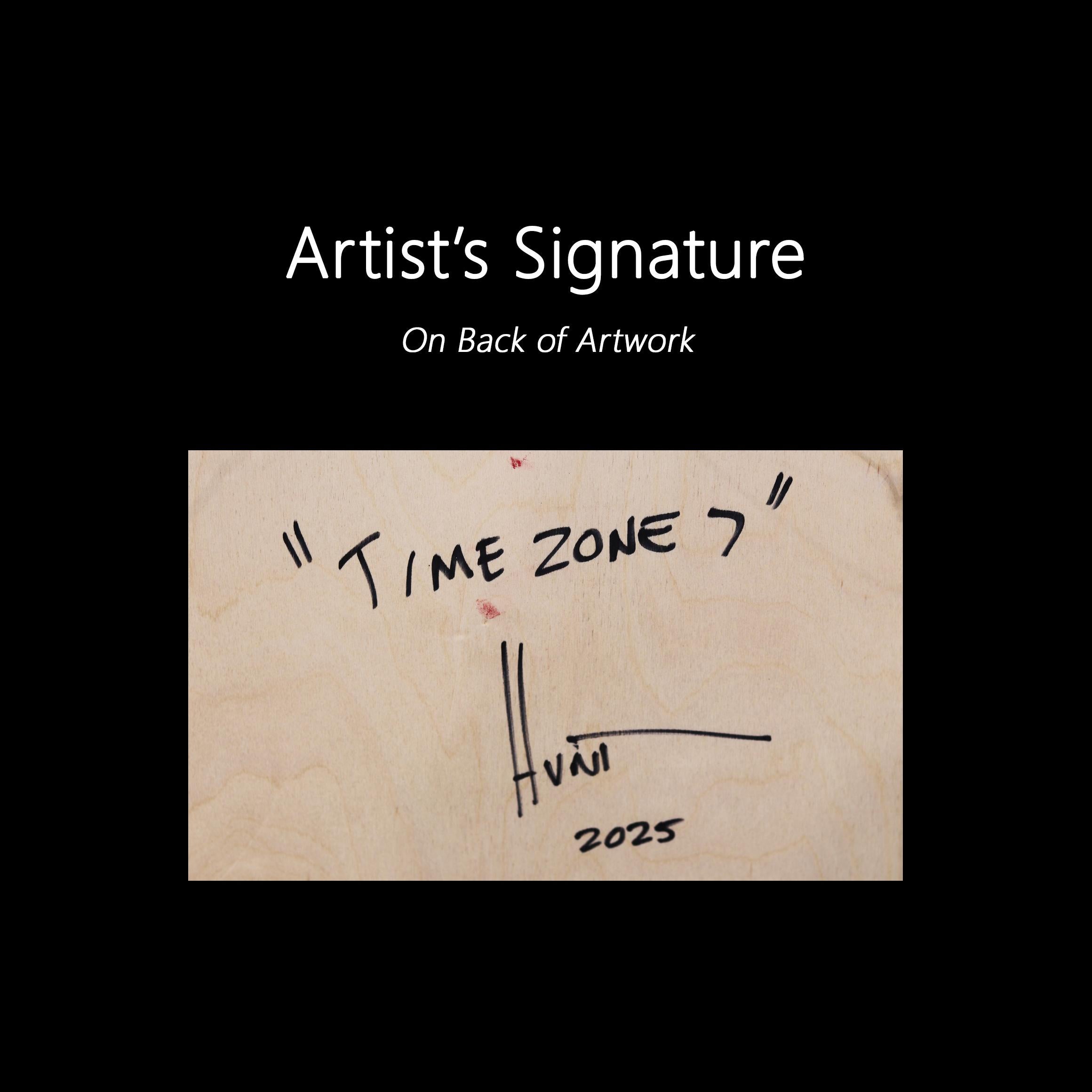 Time Zone 7 - Modern Resin Minimalist Earth Tone Geometric Abstraction Artwork in vendita 6