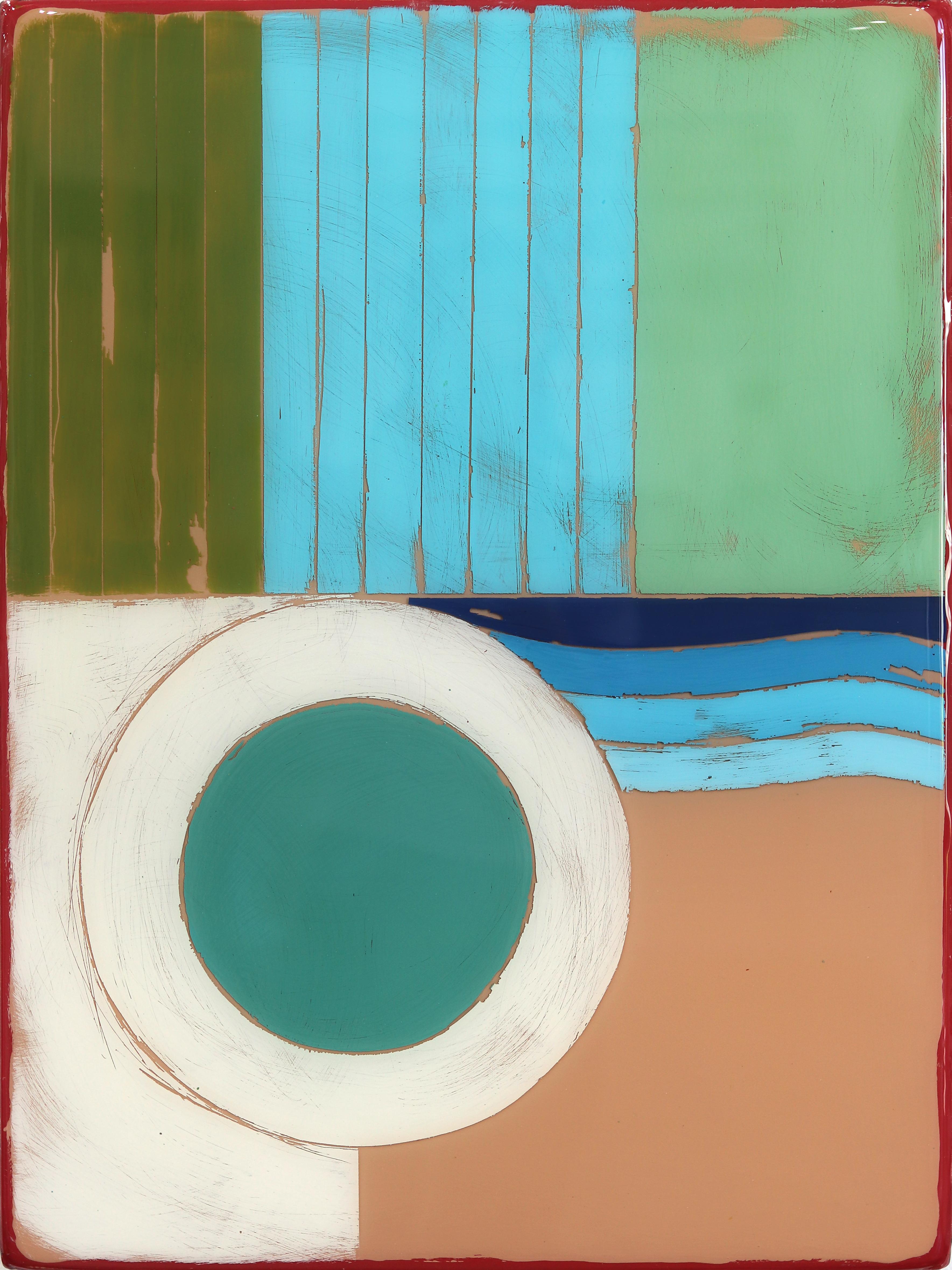 Time Zone 7 - Modern Resin Minimalist Earth Tone Geometric Abstraction Artwork