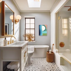 Time Zone 8 - Modern Resin Minimalist Rhythmic Geometric Abstraction Artwork