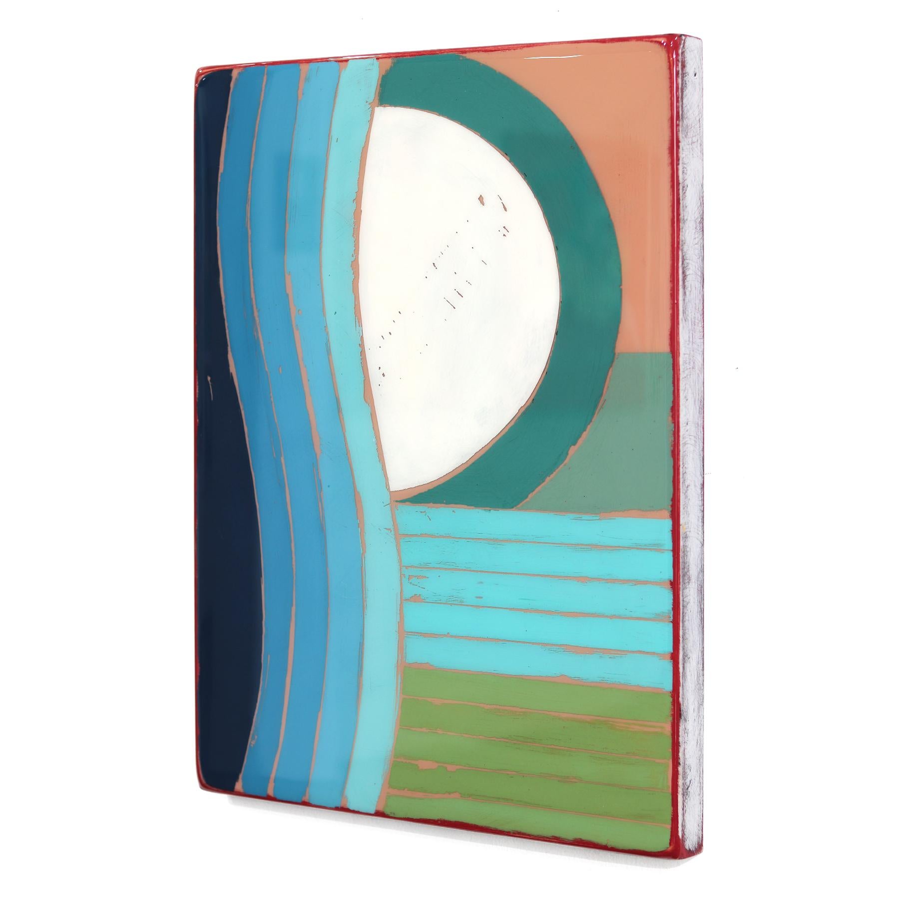 Time Zone 8 - Modern Resin Minimalist Rhythmic Geometric Abstraction Artwork For Sale 2