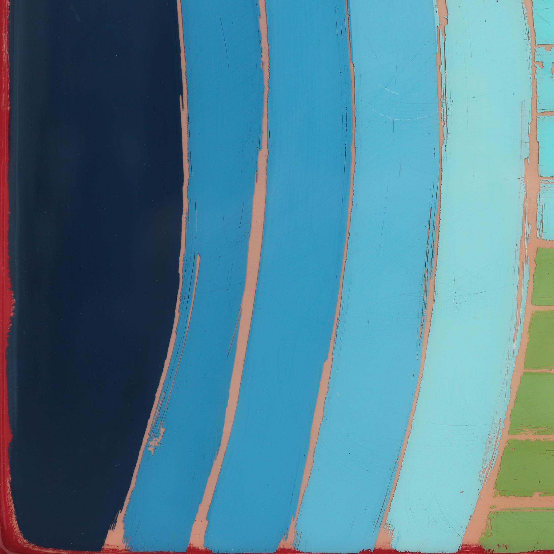 Time Zone 8 - Modern Resin Minimalist Rhythmic Geometric Abstraction Artwork For Sale 5