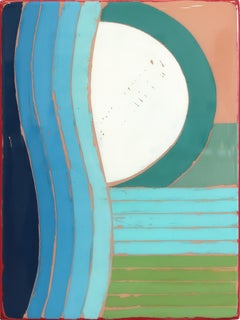 Time Zone 8 - Opera d'arte moderna in resina di astrazione geometrica ritmica e minimalista