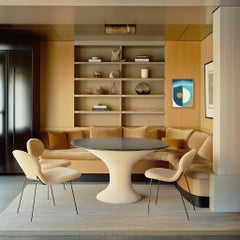 Time Zone 9 - Modern Resin Minimalist Cool Tone Geometric Abstraction Artwork