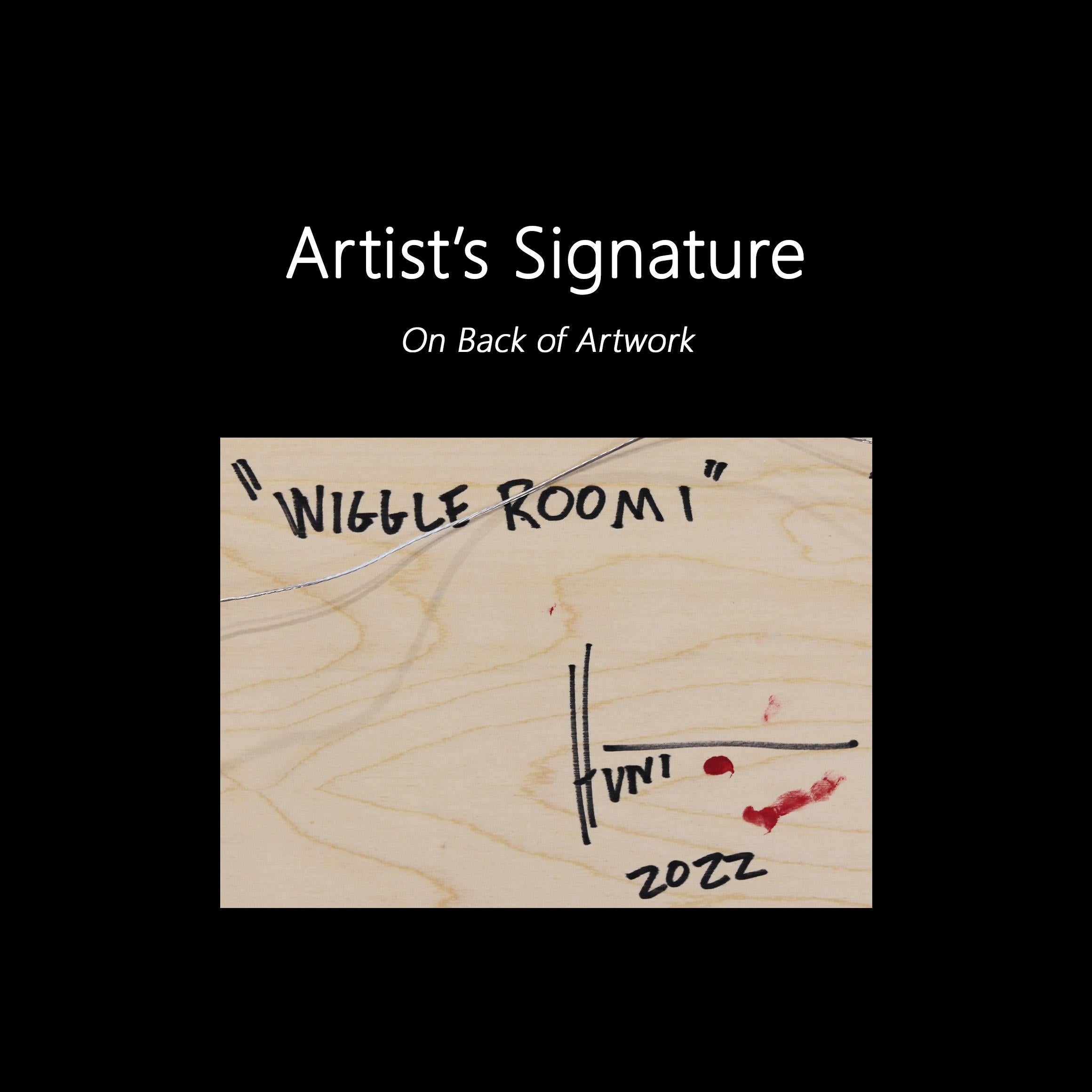 Wiggle Room 1 - Acrylic Vibrant Modern Minimalist Resin Artwork For Sale 6