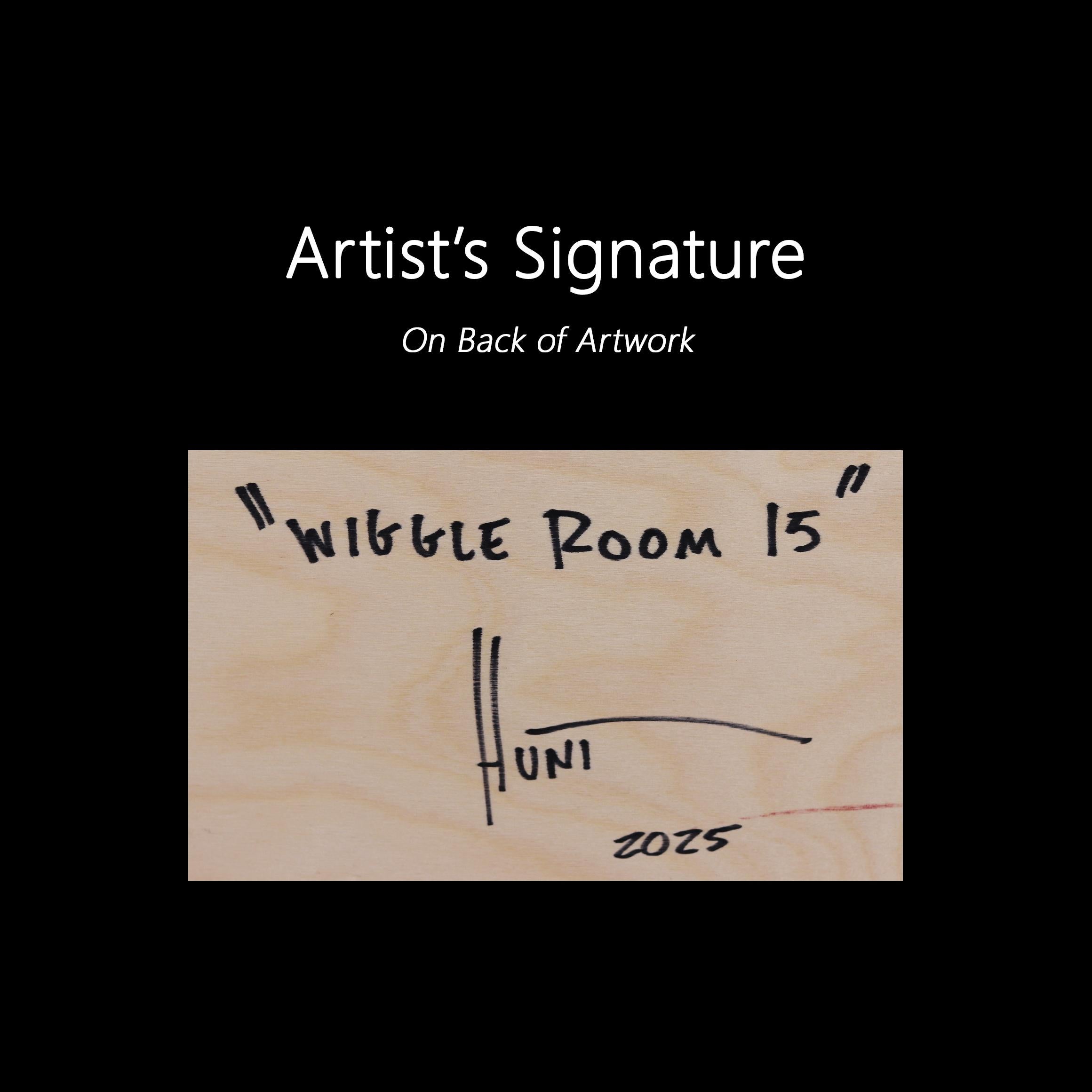 Wiggle Room 15-1 - Moderne Harz Minimalist Grünton Gradient Abstrakte Kunst im Angebot 5