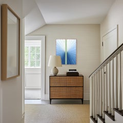 Wiggle Room 16-1 - Resina Moderna Minimalista Azul Tono Frío Gradiente Arte Abstracto