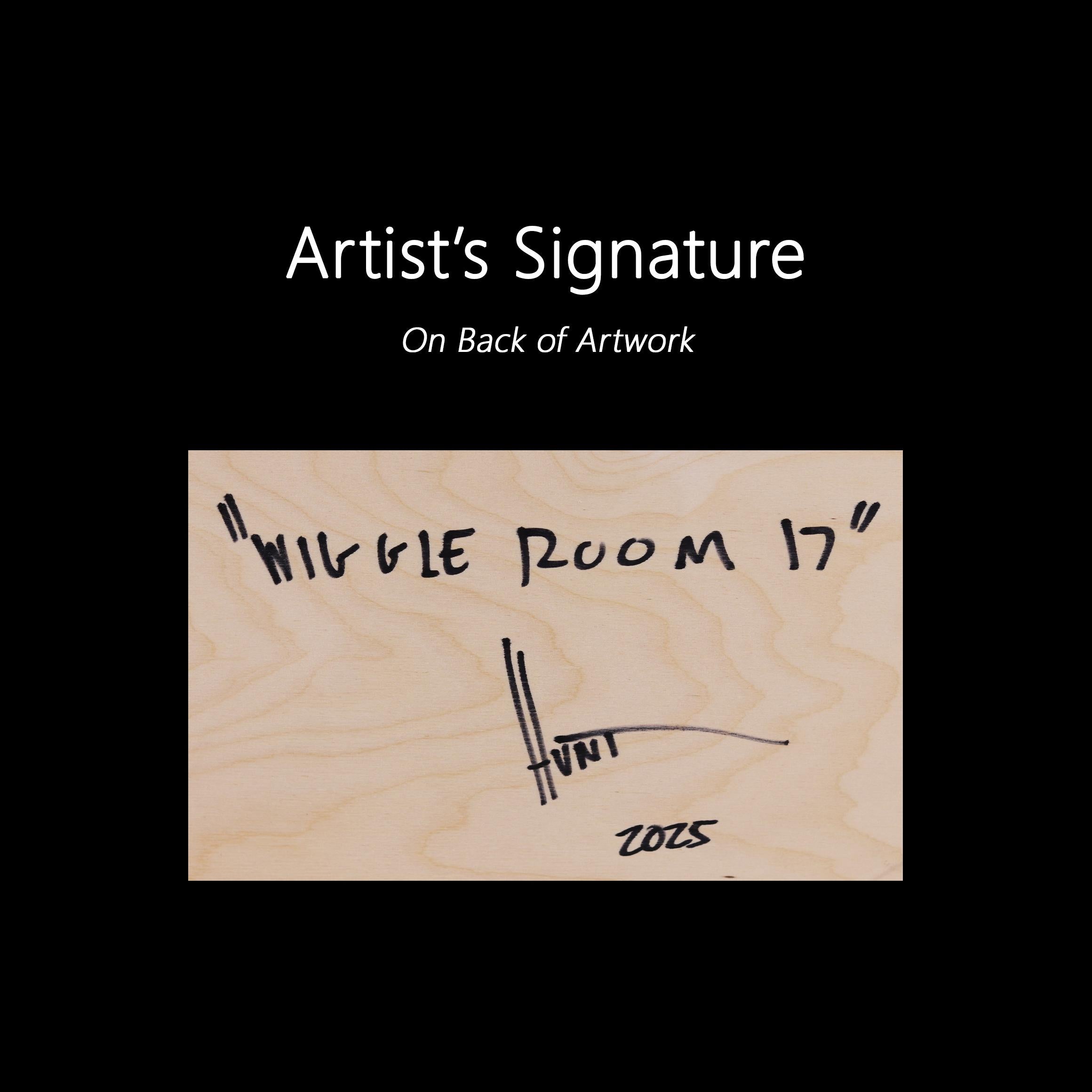 Wiggle Room 17 - Modern Resin Minimalist Brown Warm Tone Gradient Abstract Art For Sale 7