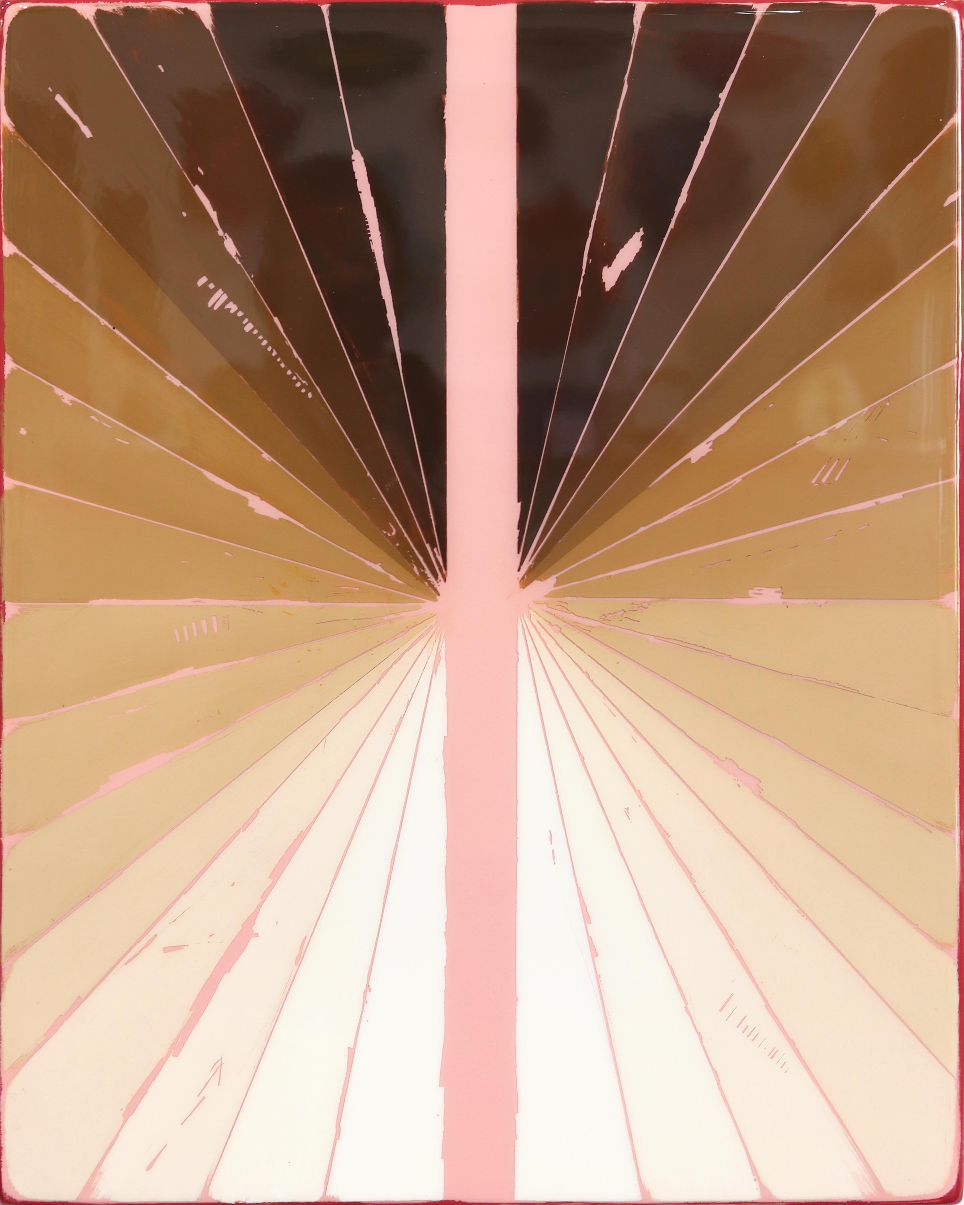 Wiggle Room 17 - Modern Resin Minimalist Brown Warm Tone Gradient Abstract Art - Mixed Media Art by Ricky Hunt