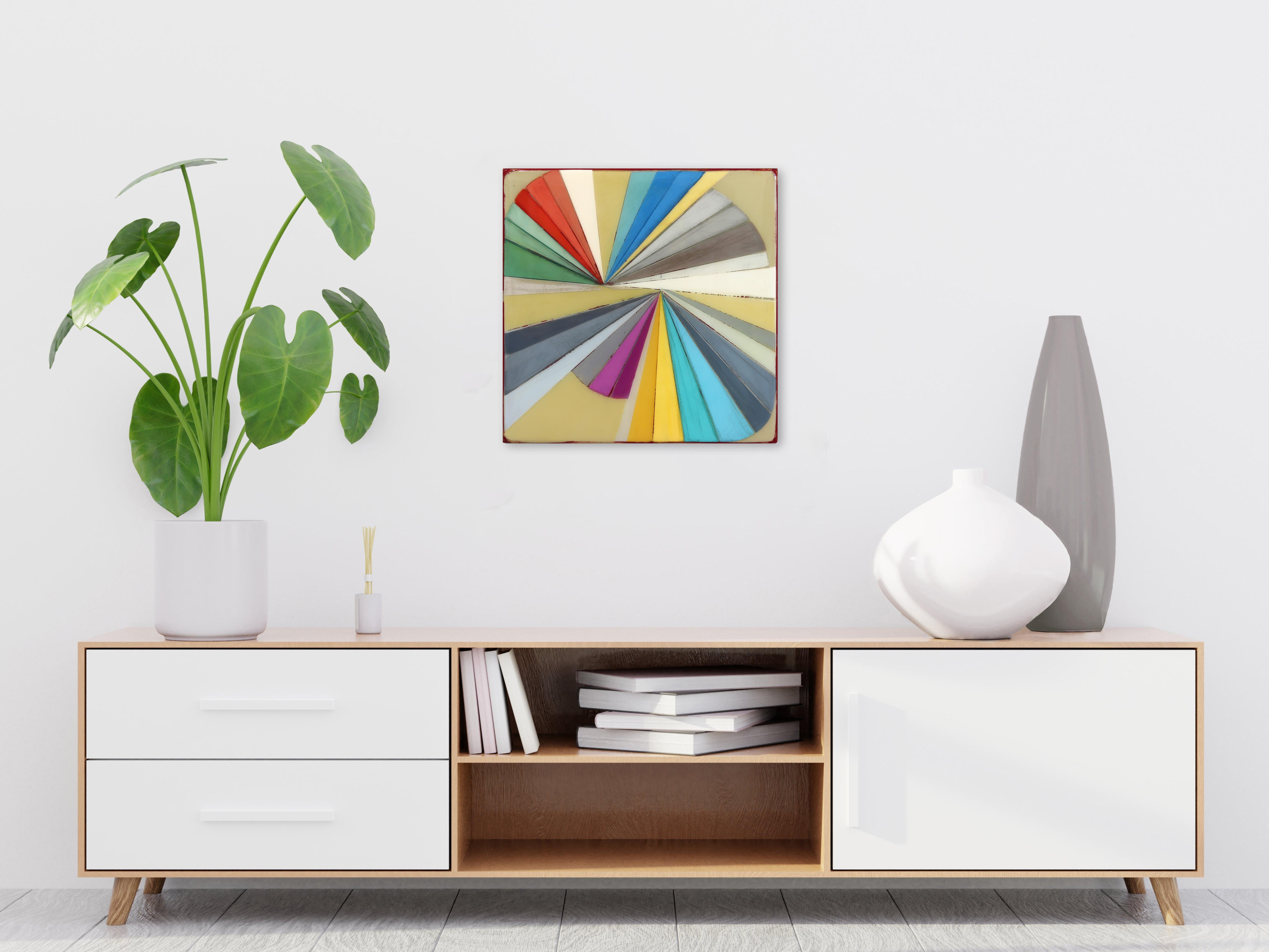 Wiggle Room 2 - Colorful Acrylic Minimalist Modern Resin Artwork For Sale 1