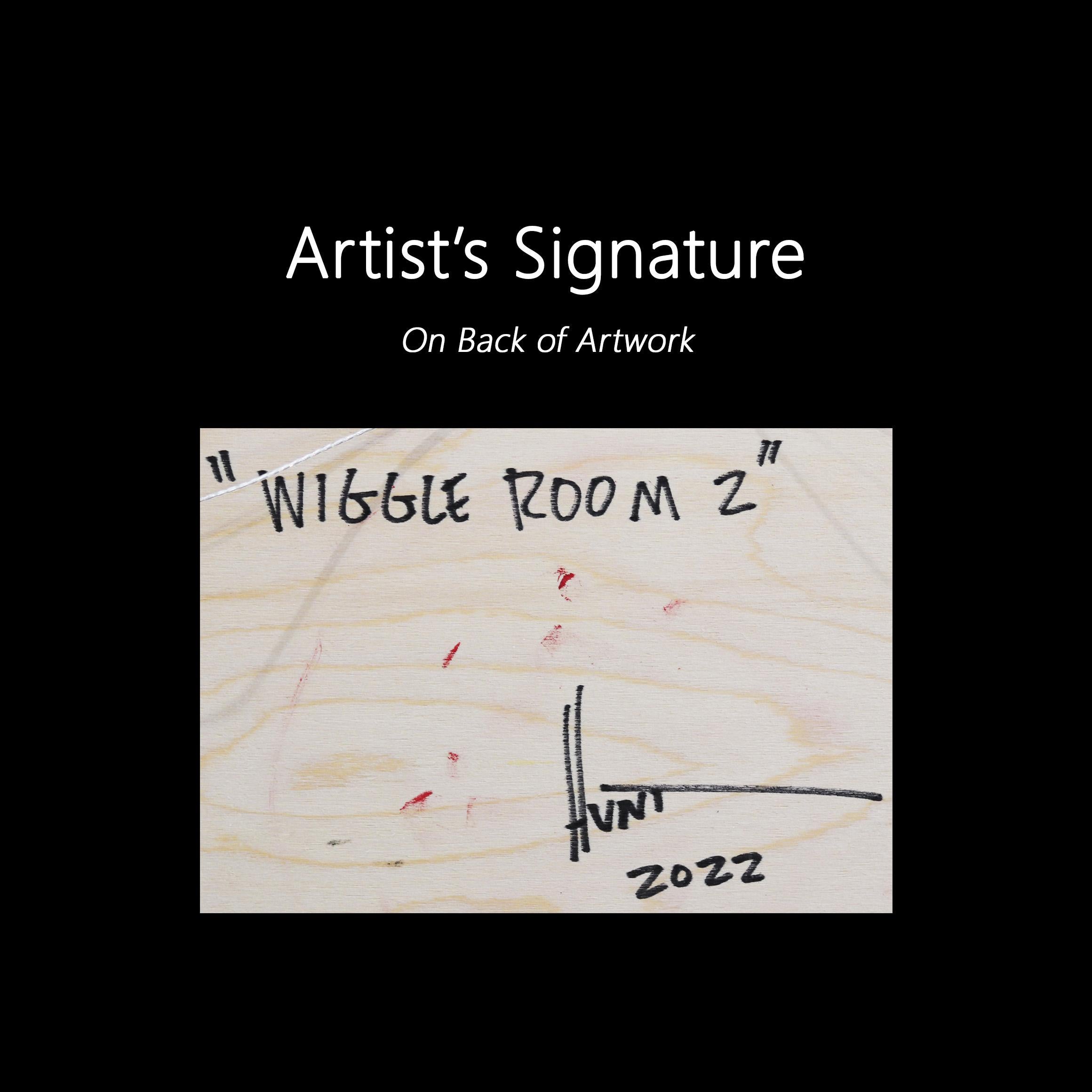 Wiggle Room 2 - Colorful Acrylic Minimalist Modern Resin Artwork For Sale 4