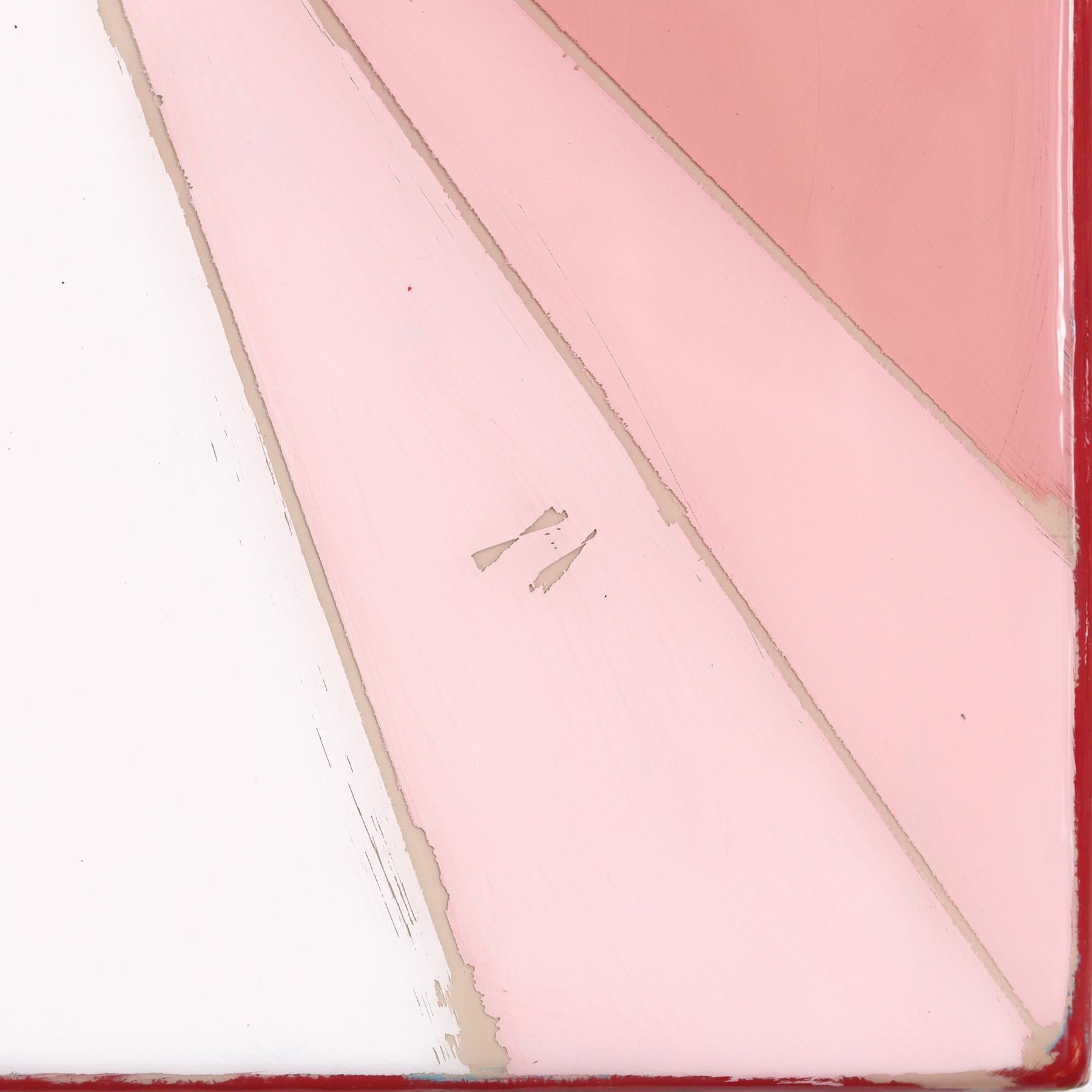 Wiggle Room 24 - Modern Resin Minimalist Red Tone Gradient Abstract Artwork For Sale 4