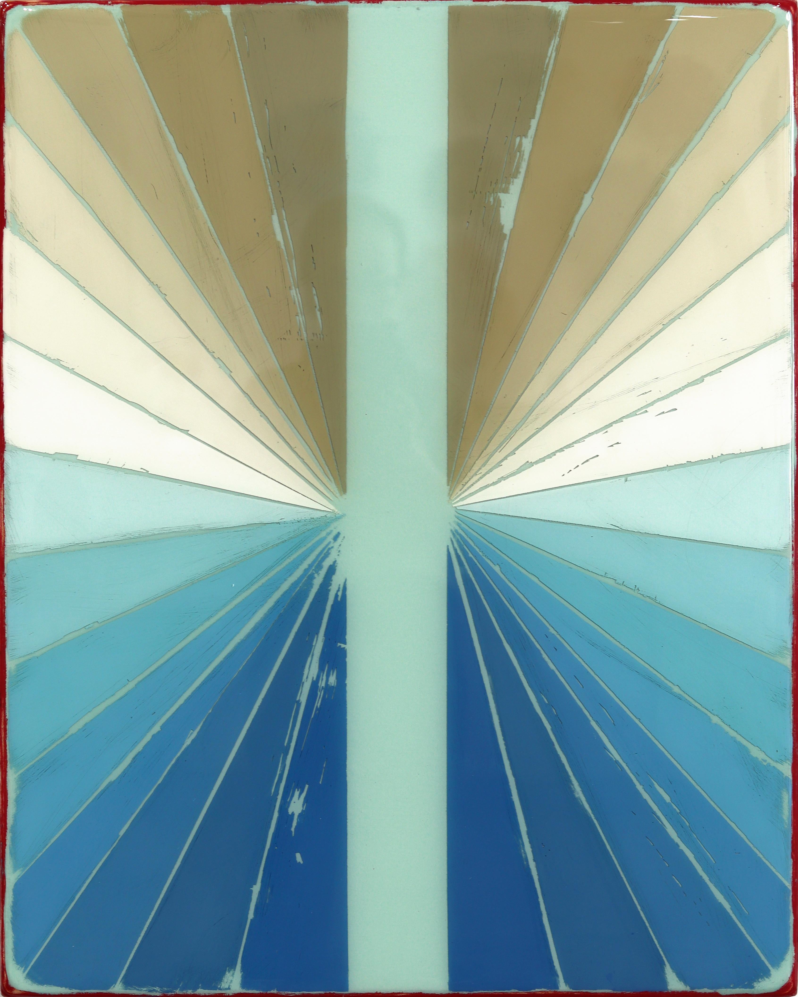 Wiggle Room 25 - Modern Resin Minimalist Blue Cool Tone Gradient Abstract Art