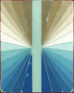 Wiggle Room 25 - Modern Resin Minimalist Blue Cool Tone Gradient Abstract Art