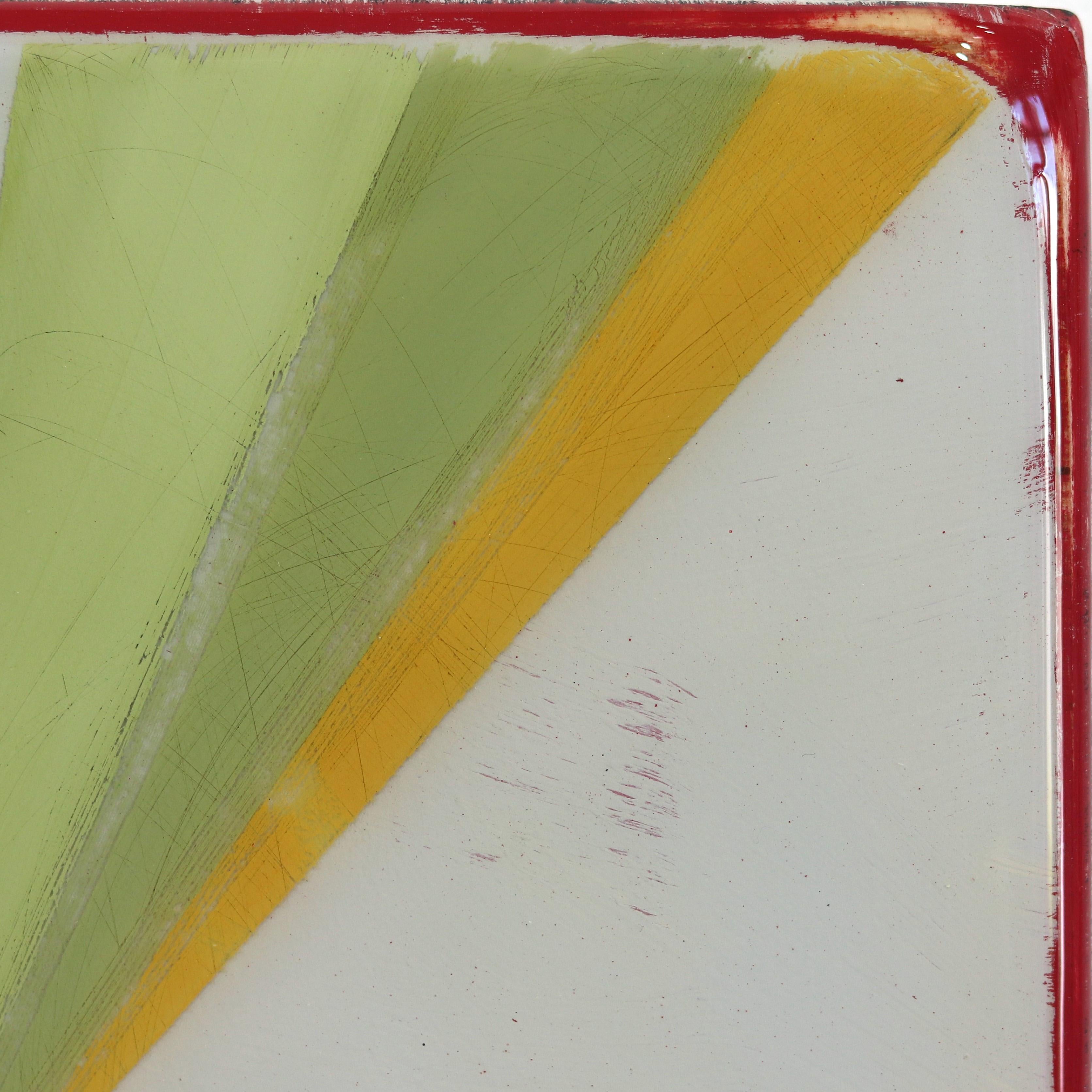 Wiggle Room 3 - Colorful Acrylic Minimalist Modern Resin Artwork For Sale 2