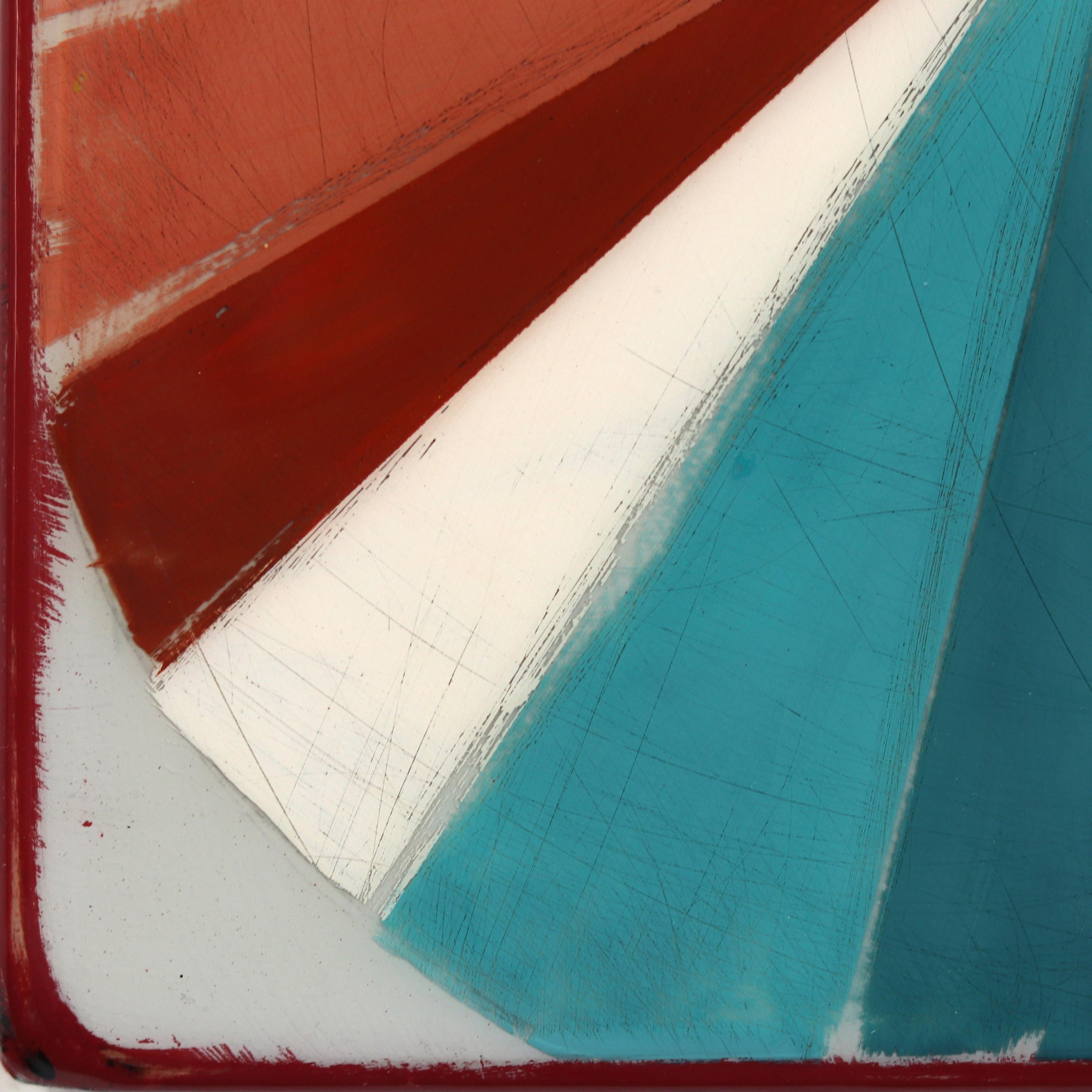 Wiggle Room 3 - Colorful Acrylic Minimalist Modern Resin Artwork For Sale 4