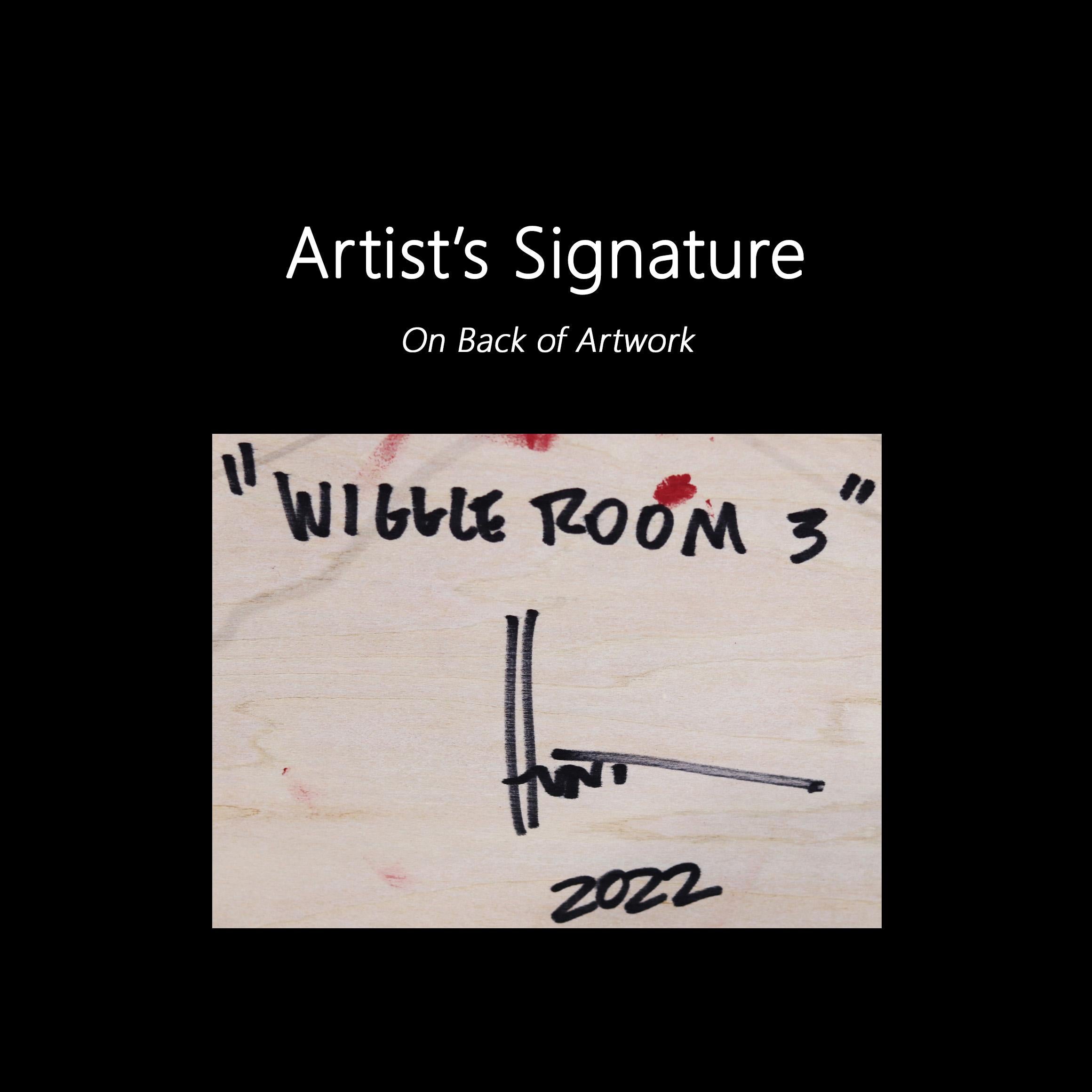 Wiggle Room 3 - Colorful Acrylic Minimalist Modern Resin Artwork For Sale 6