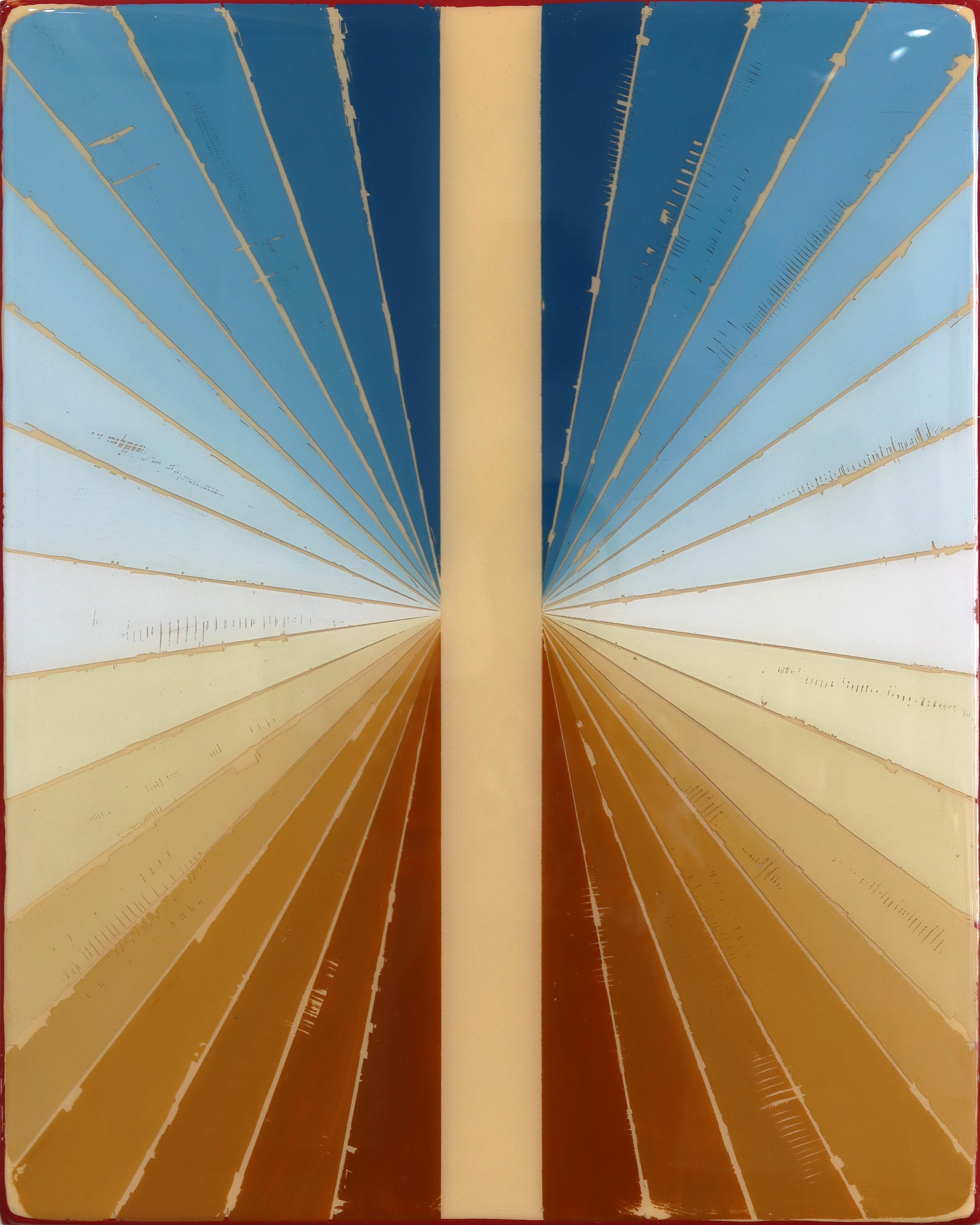 Wiggle Room 38 – Abstraktes, modernes, minimalistisches und farbenfrohes Mixed-Media-Kunstwerk aus Kunstharz