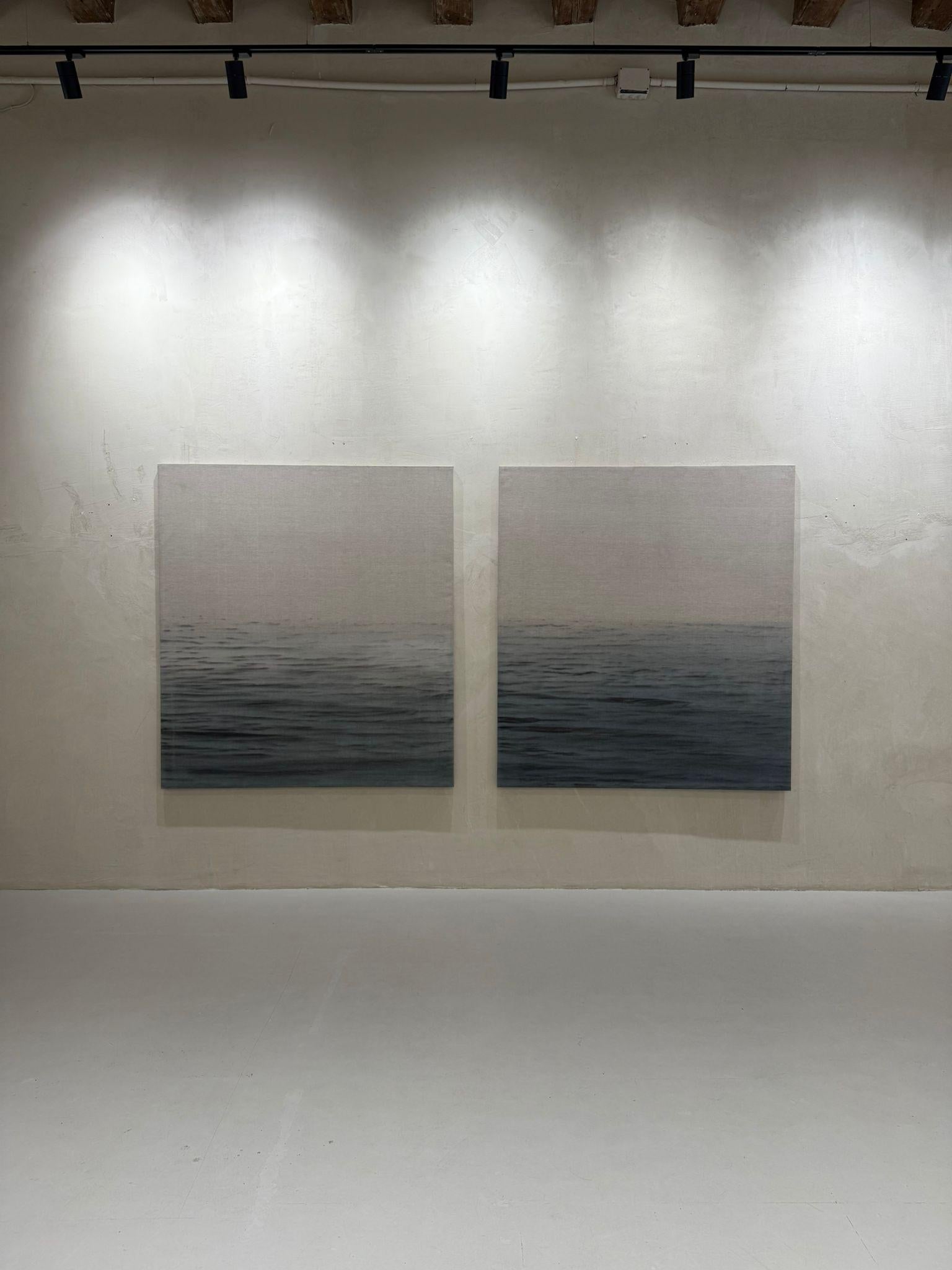 Ricky Lee Gordon Abstraktes Diptychon Meer Zeitgenössisch Minimalistisch Ozean Horizont 2025 im Angebot 9