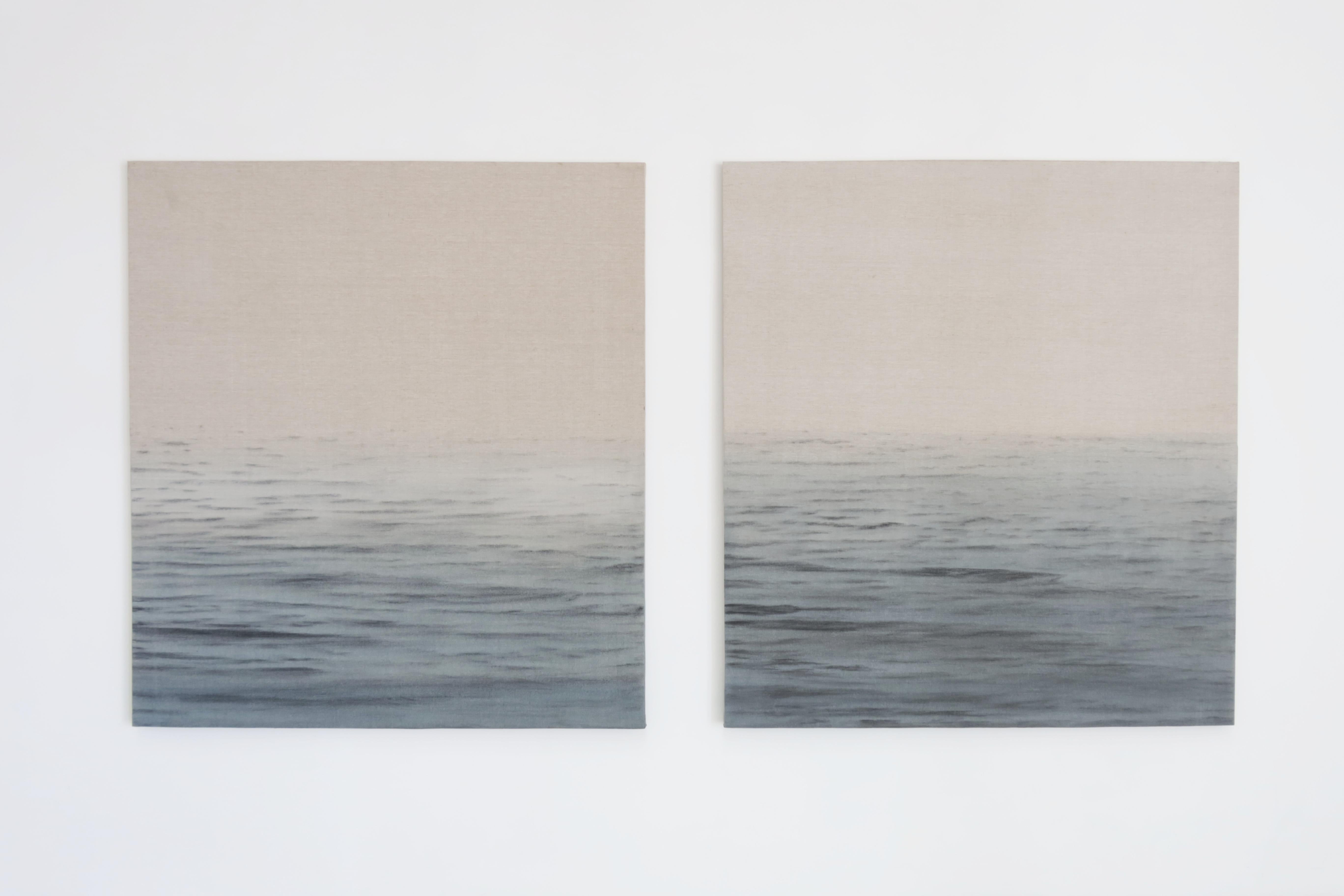 Ricky Lee Gordon Abstraktes Diptychon Meer Zeitgenössisch Minimalistisch Ozean Horizont 2025