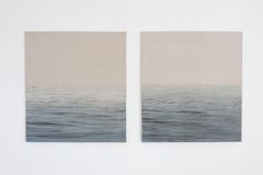 Ricky Lee Gordon Abstract Diptych Sea Contemporary Minimalist Ocean Horizon 2025