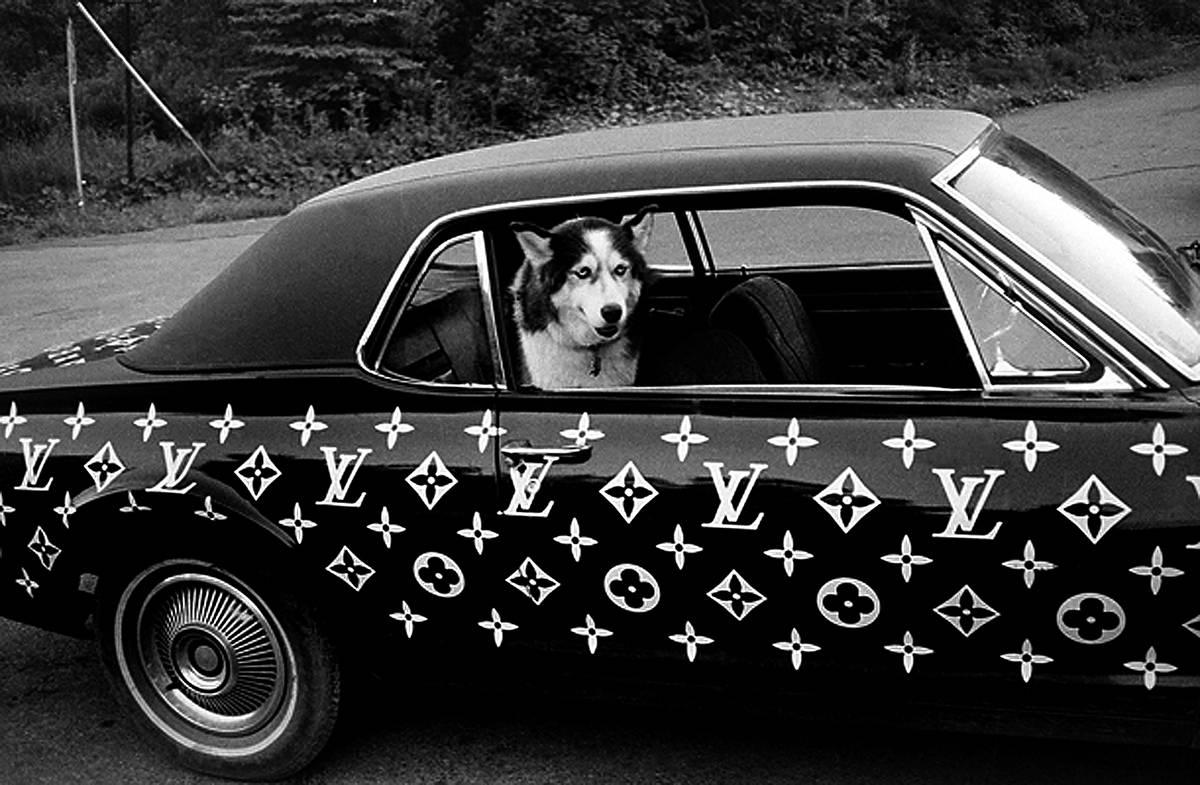 Ricky Powell Black and White Photograph - Louis Vuitton Car