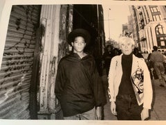 ANDY WARHOL & JEAN-MICHEL BASQUIAT SOHO. NYC. 1985 - 44 X 32 Ed Ricky Powell