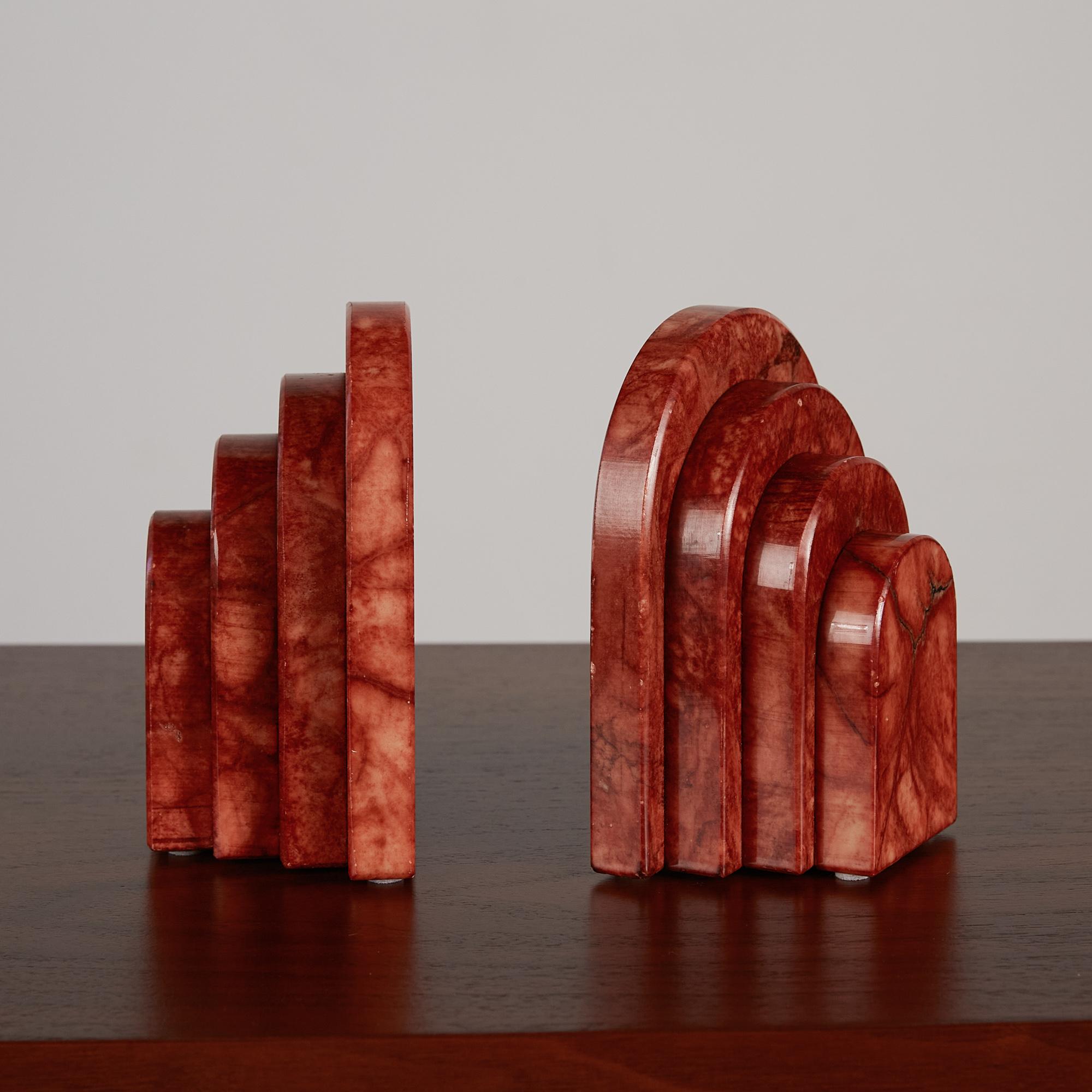 Rico Italian Stone Bookends In Excellent Condition In Los Angeles, CA