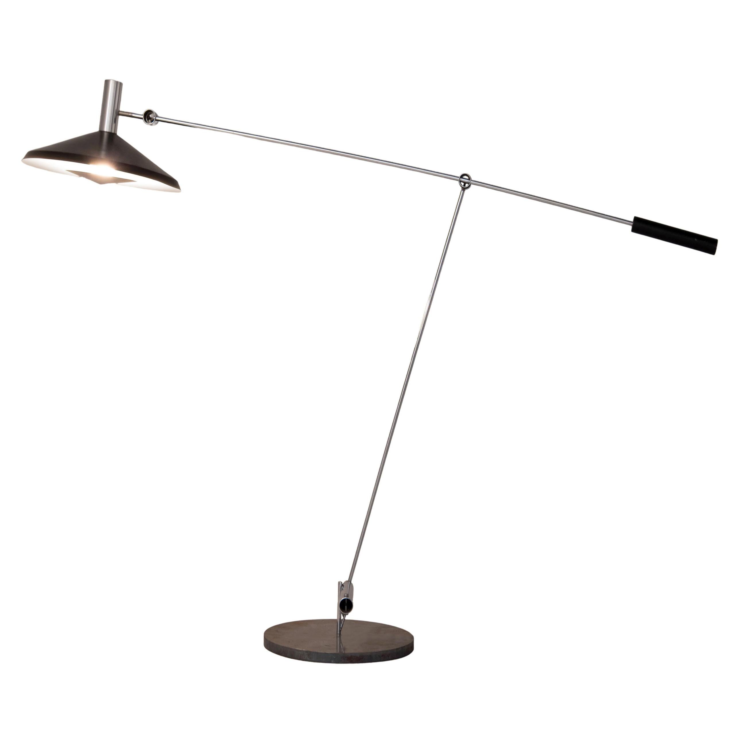 Rico & Rosemarie Baltensweiler Adjustable Floor Lamp in Metal