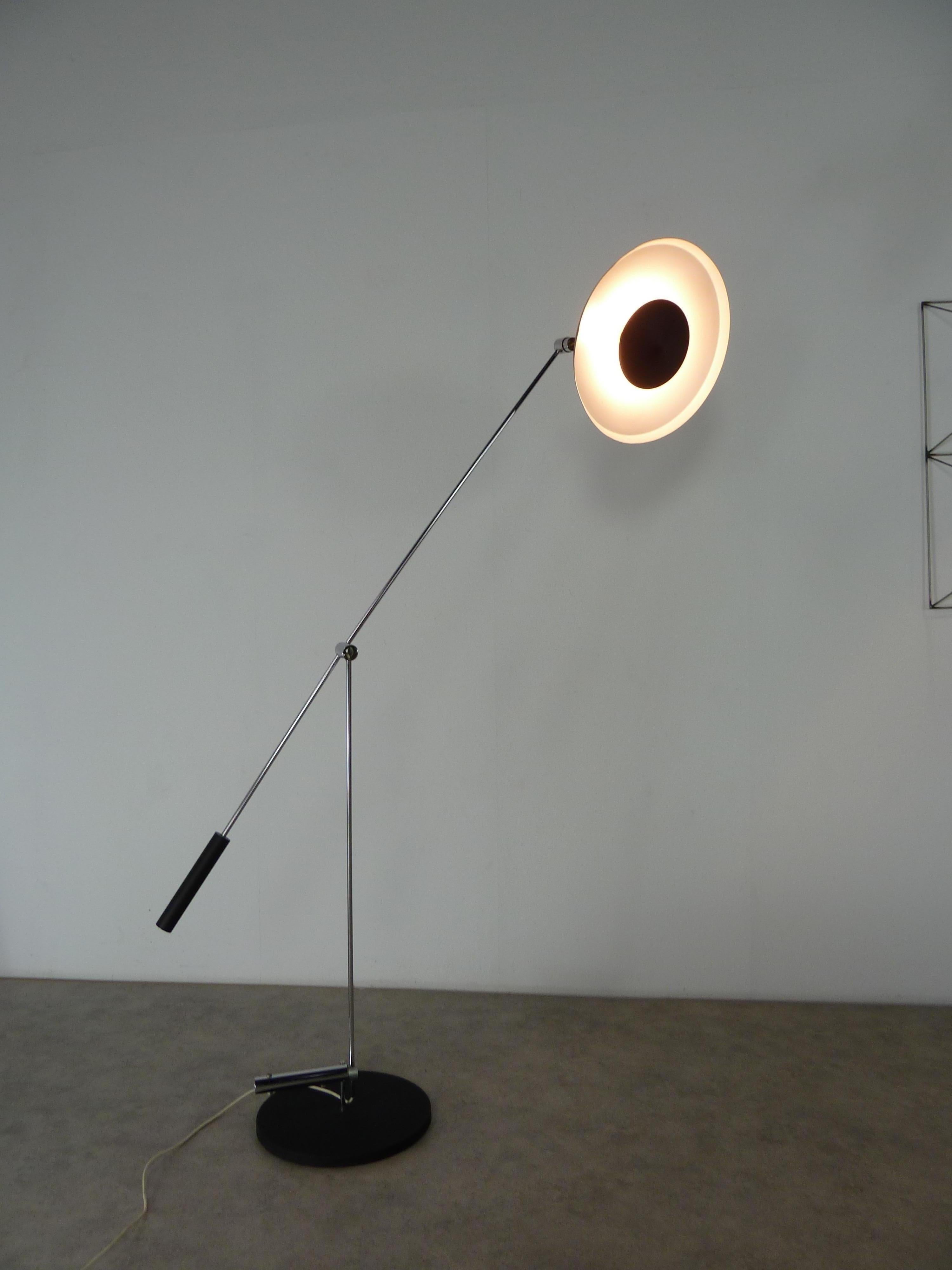 Mid-Century Modern Rico & Rosemarie Baltensweiler Articulating Floor Lamp Model 600 For Sale