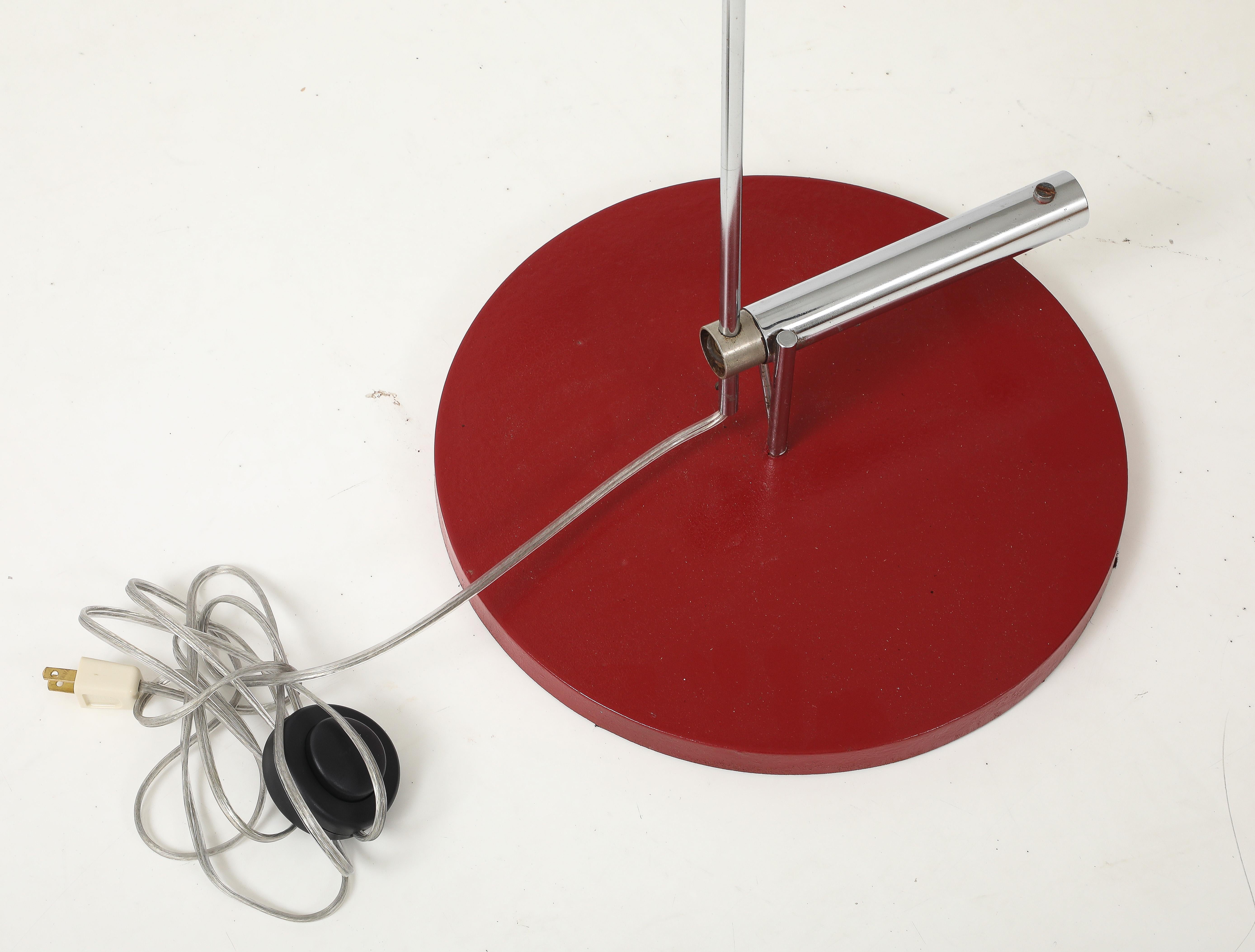 Enamel Rico & Rosemarie Baltensweiler Floor Lamp Model 600 For Sale