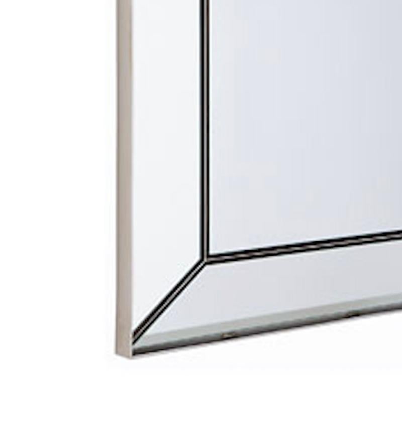 Modern Ricochet Mirror in Polished Nickel by Powell & Bonnell For Sale