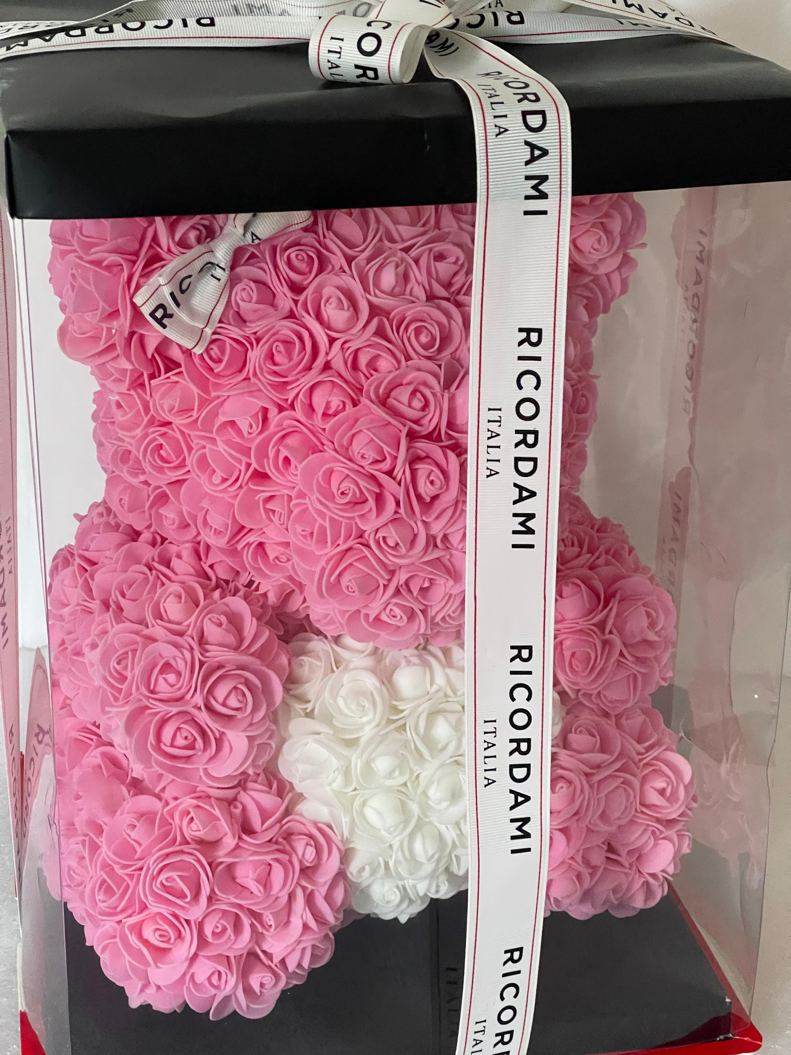 Ricordami Italy Flower Teddy Bear with Heart. Valentines For Sale 1