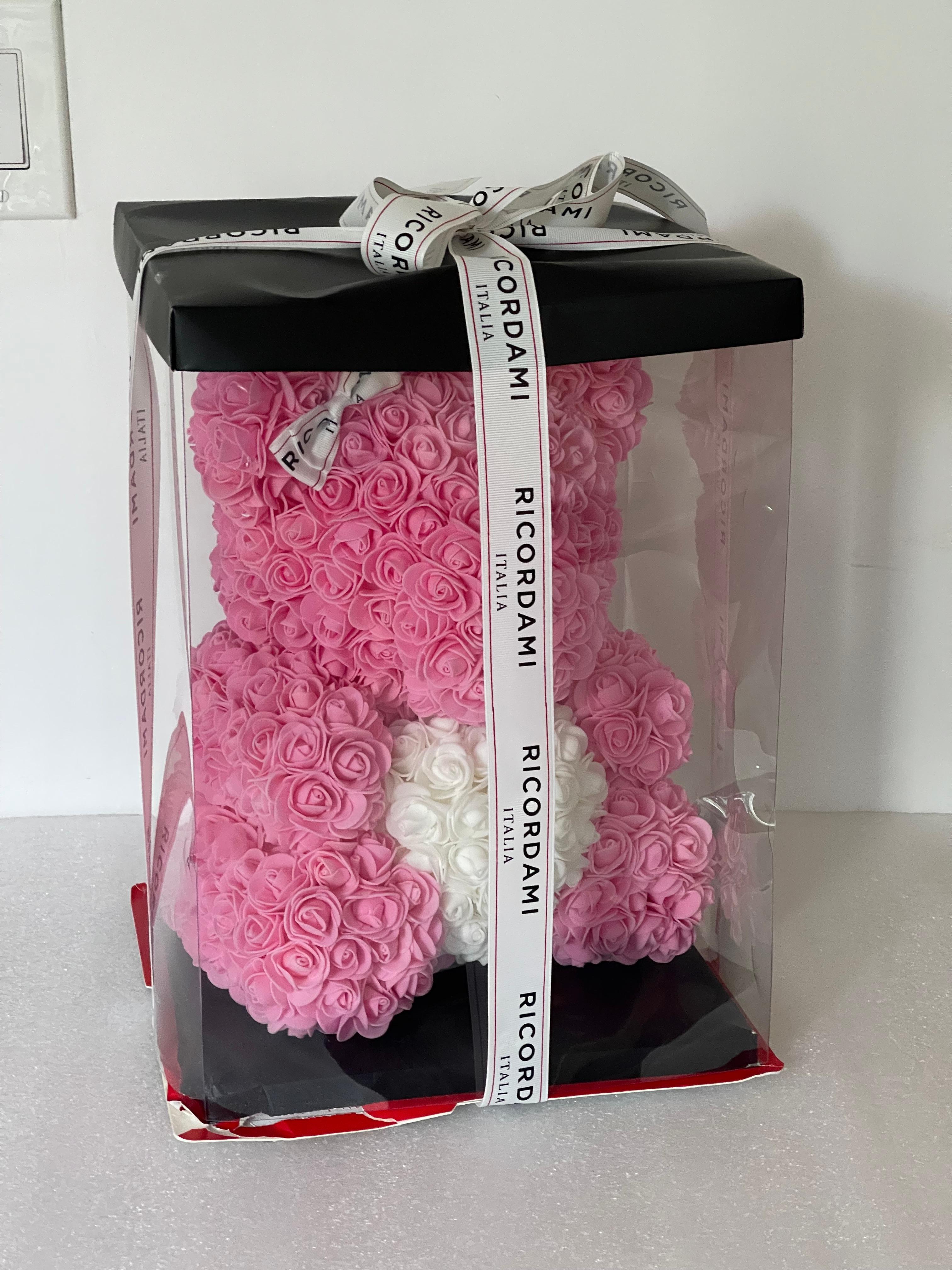 Ricordami Italy Flower Teddy Bear with Heart. Valentines For Sale 2