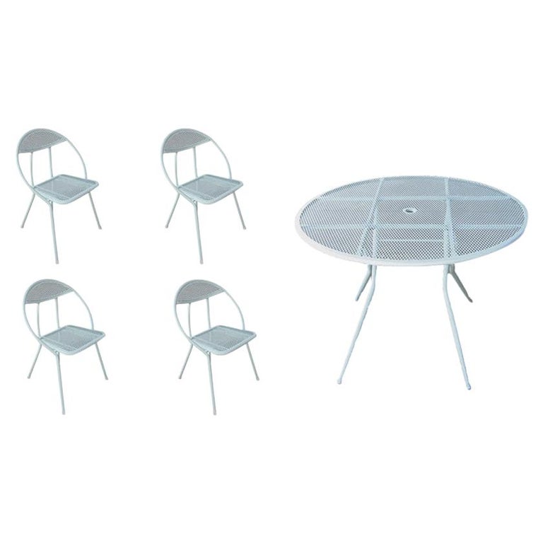 RidJid Steel Outdoor/Patio Dining Set with Four Chairs at 1stDibs