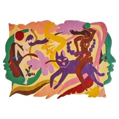 Ride That Rhythm New Zealand Wool Unique Tapestry Rug By Miranda Makaroff