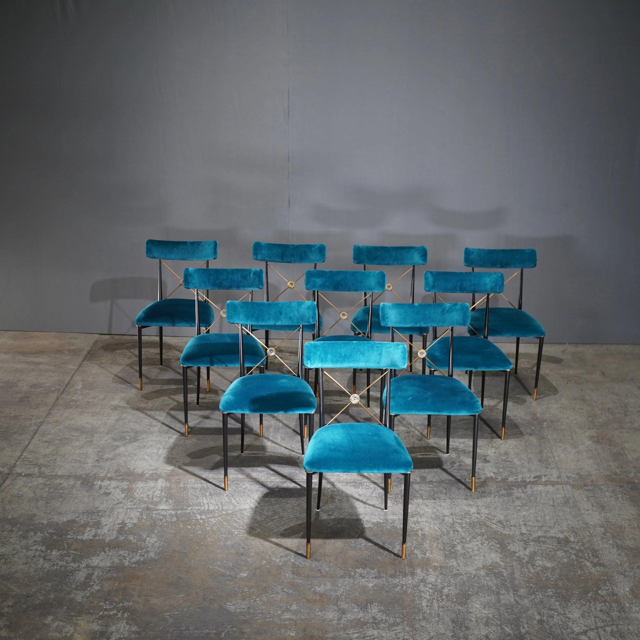 Rider Dining Chair - Rialto Peacock by Jonathan Adler 1