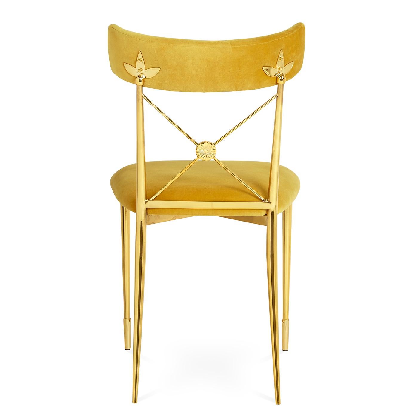 gold brass chair