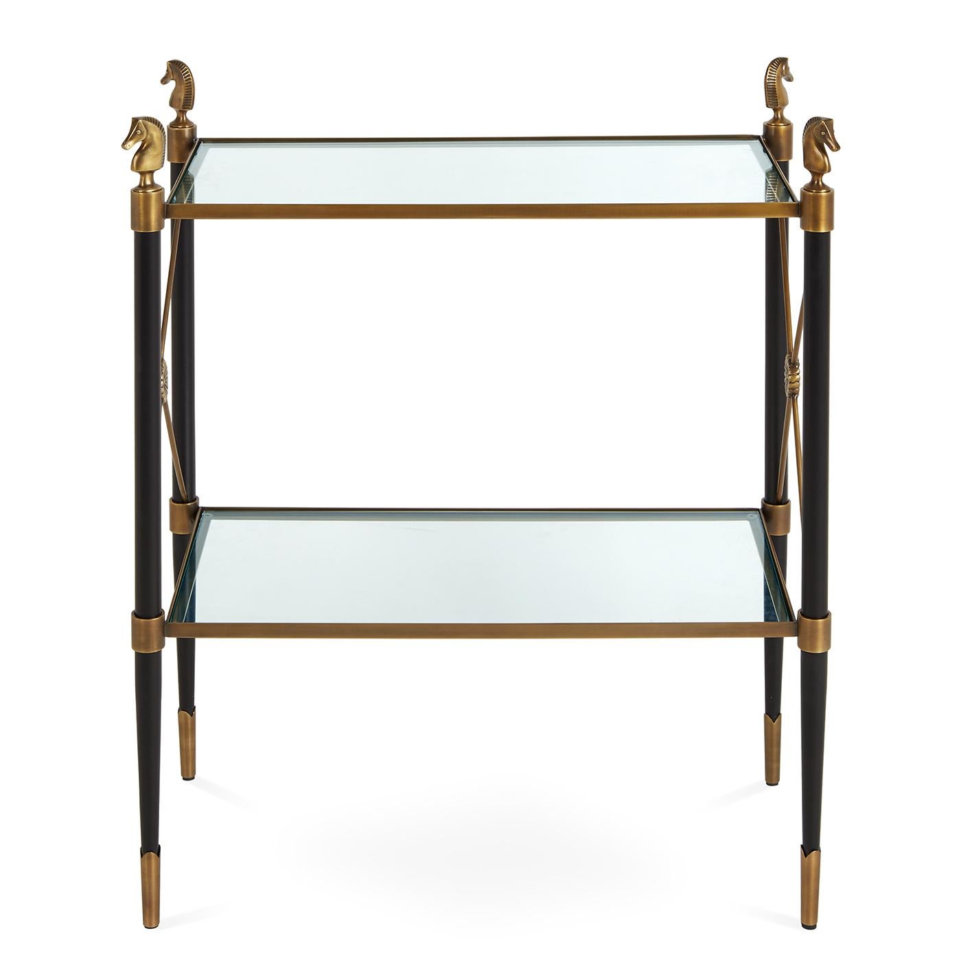 Empire Rider Two-Tier Side Table For Sale