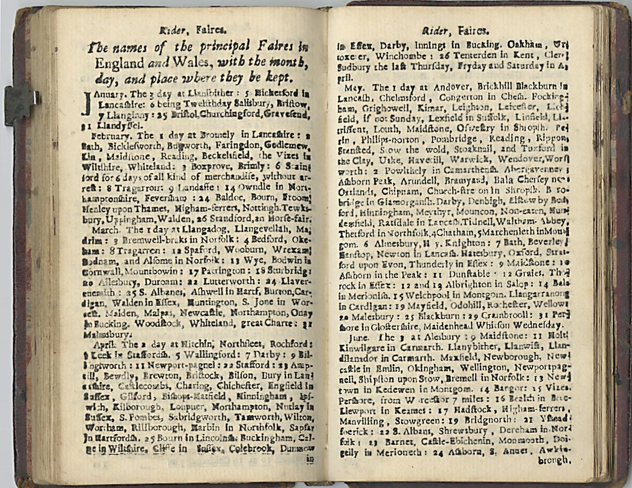 Rider's British Merlin 1726; Adornato con molte varietà deliziose e utili. In condizioni buone in vendita a Middletown, NY