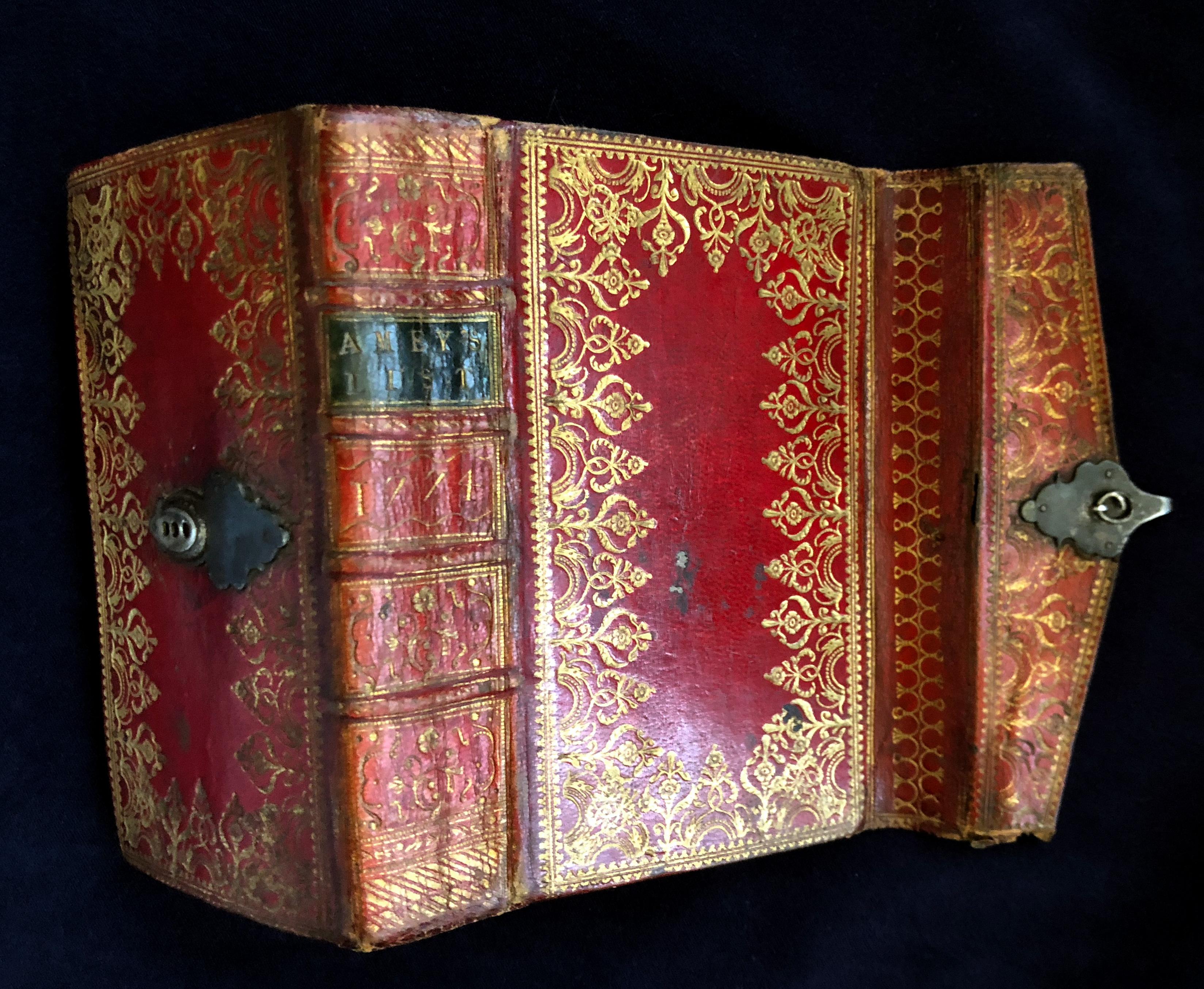 Rider, Cardanus
Rider's British Merlin 1774 + The Court and City Register

London: R. and M. Brown / Company of Stationers & J. Jolliffe, G. Woodfall, and J. Walter, et al. 1774. 
12mo; 5 1/4 x 2 7/8 in. (134 x 77 mm); almanac and calendar bound