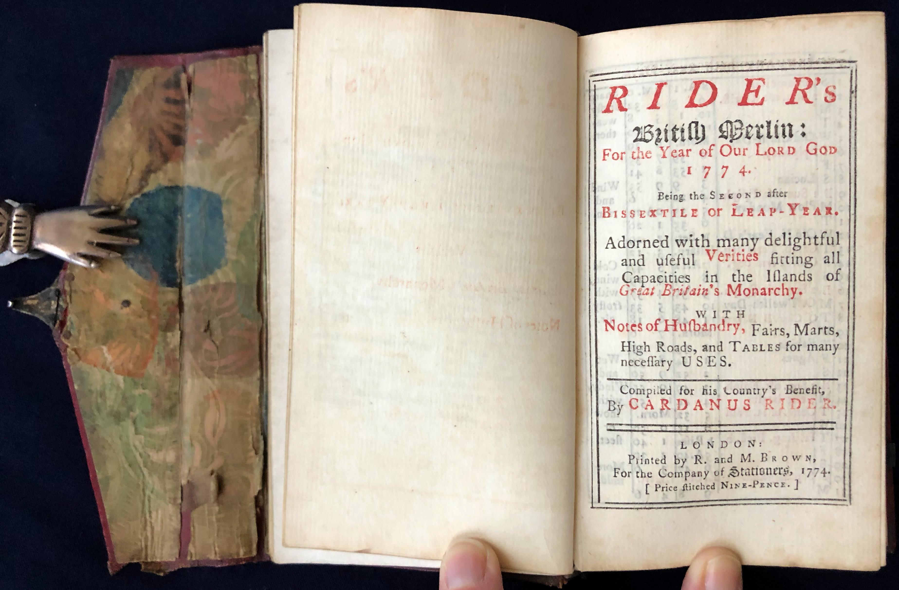 18th Century and Earlier Rider's British Merlin 1774 + The Court and City Register For Sale