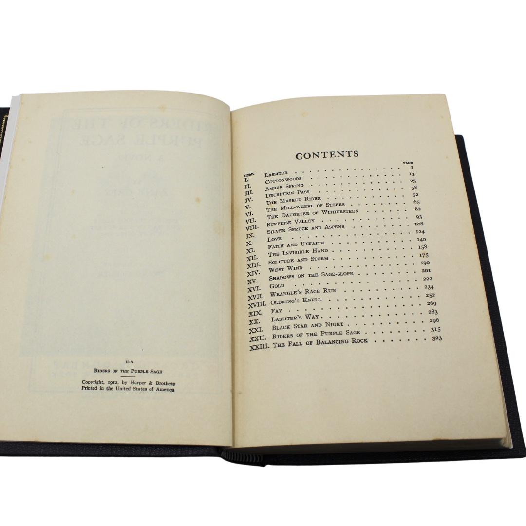 Metà XX secolo Riders of the Purple Sage di Zane Grey, edizione Grosset & Dunlap, CIRCA 1940 in vendita