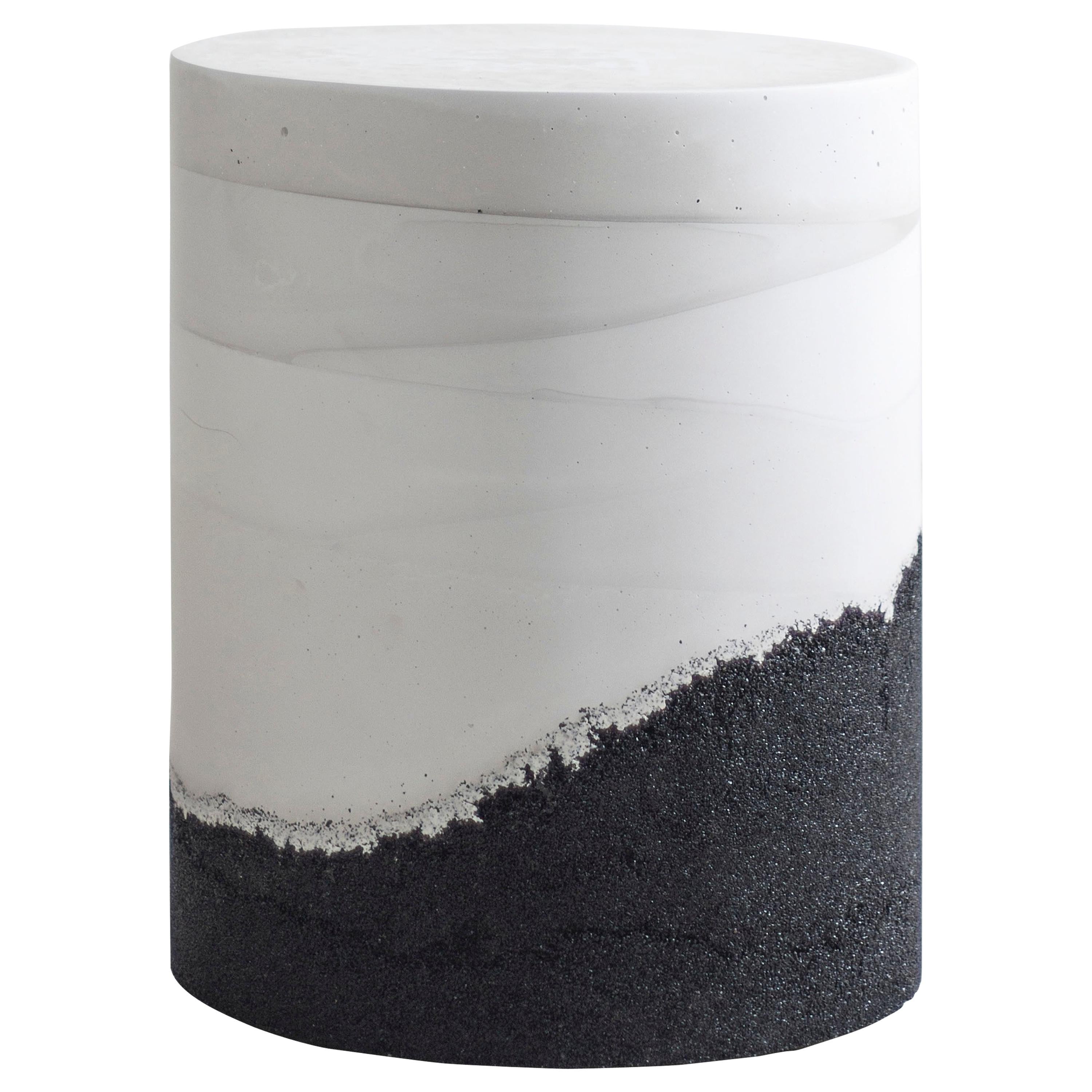 Ridge Drum, White Cement and Black Silica by Fernando Mastrangelo