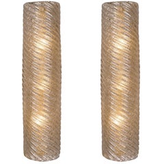 Ridged Murano Glass Wall Sconces