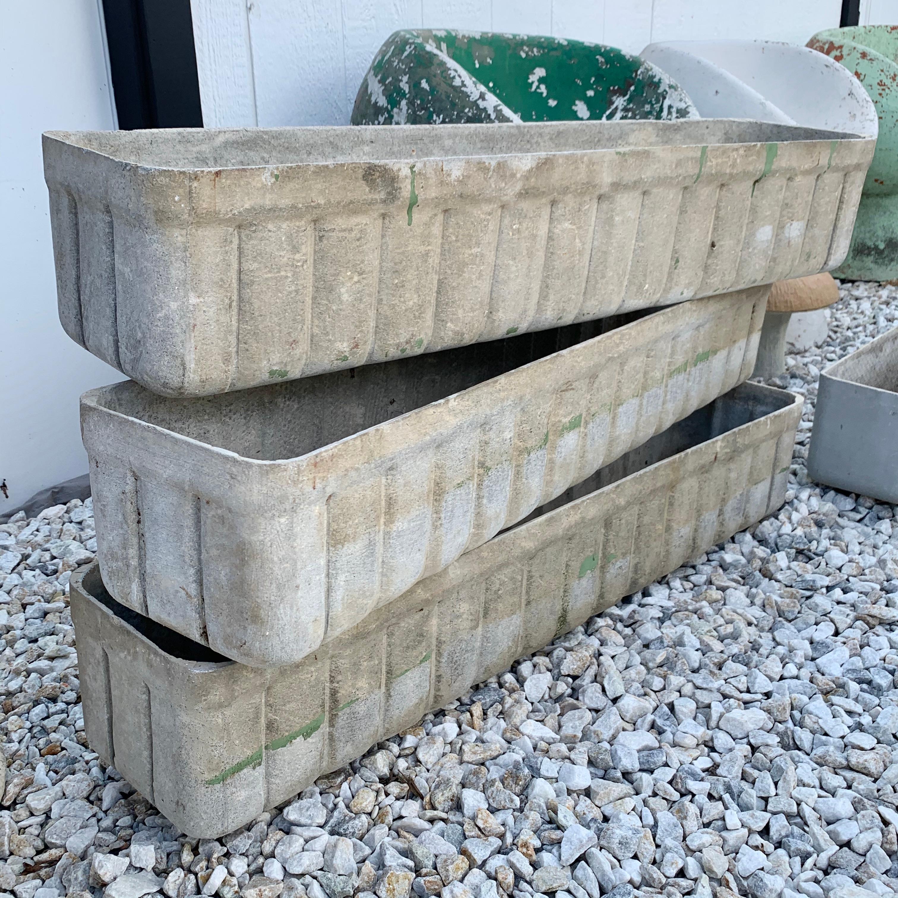 Ridged Trough Planters by Willy Guhl In Good Condition For Sale In Los Angeles, CA